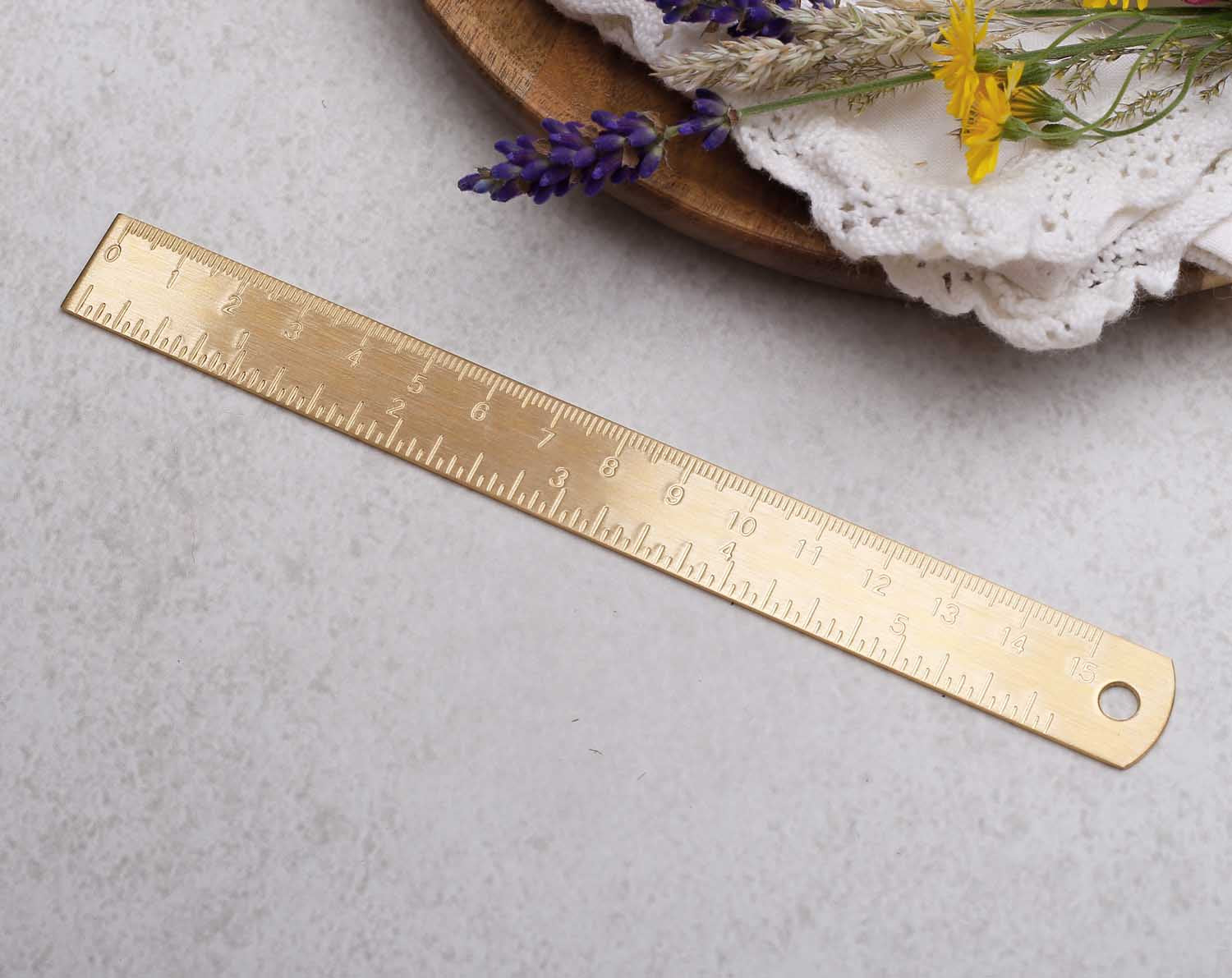 Gold Metal Ruler With Tassels