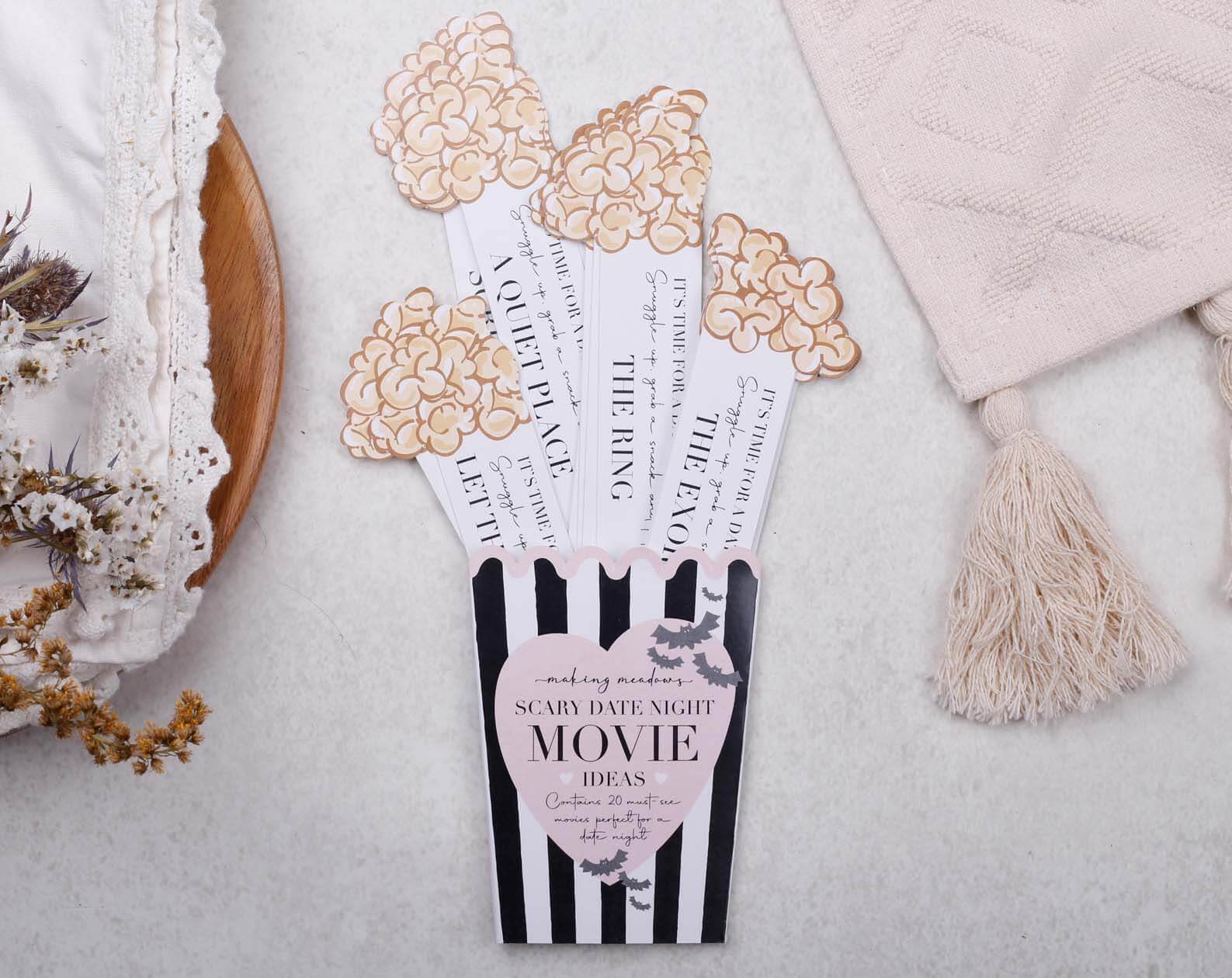 Scary Movie Date Night Idea Cards. Stationery designed by Making Meadows