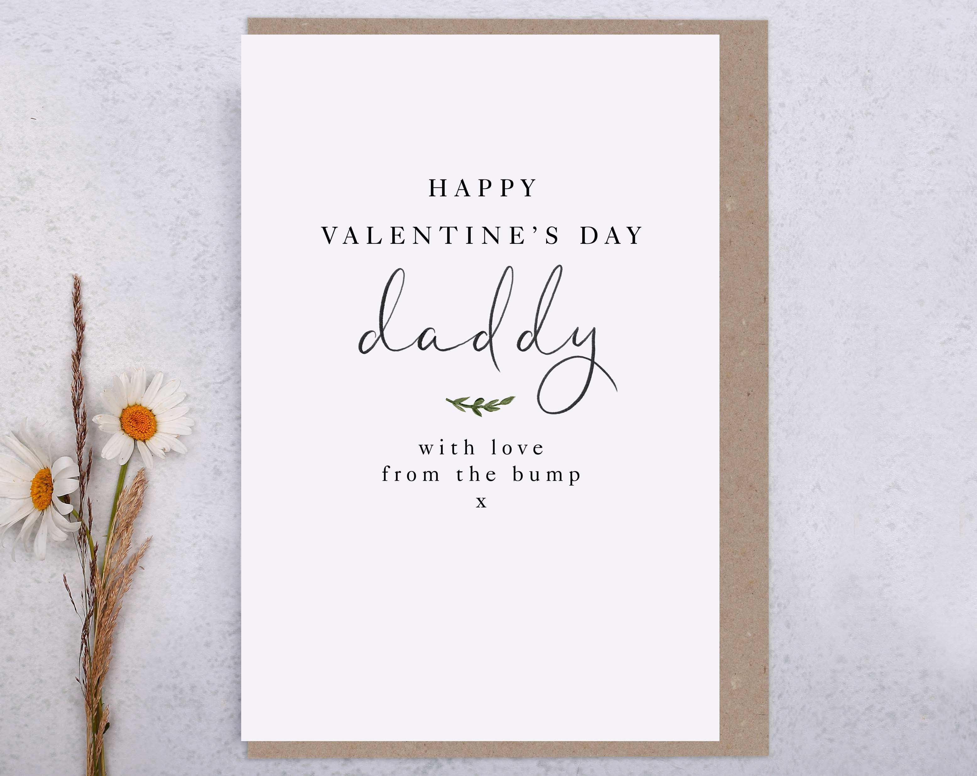 From The Bump Daddy Valentine Card