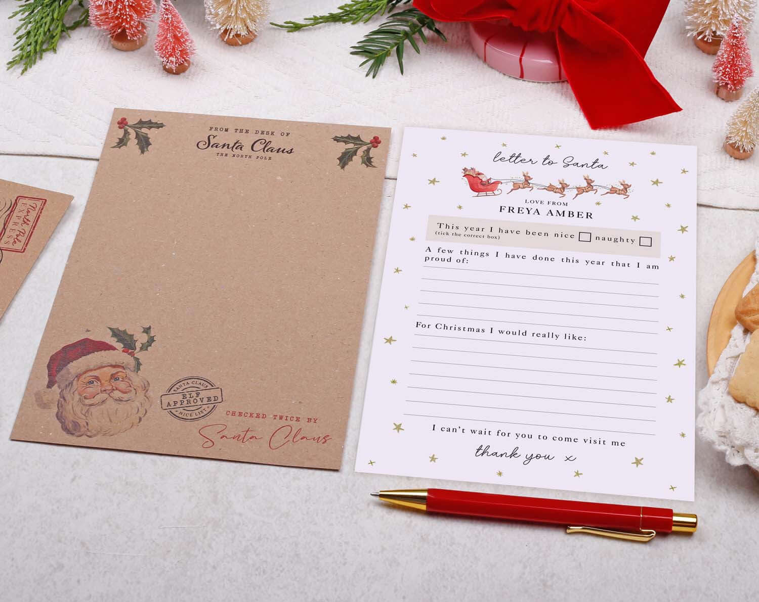 Sleigh Personalised Letter To Santa designed by Making Meadows