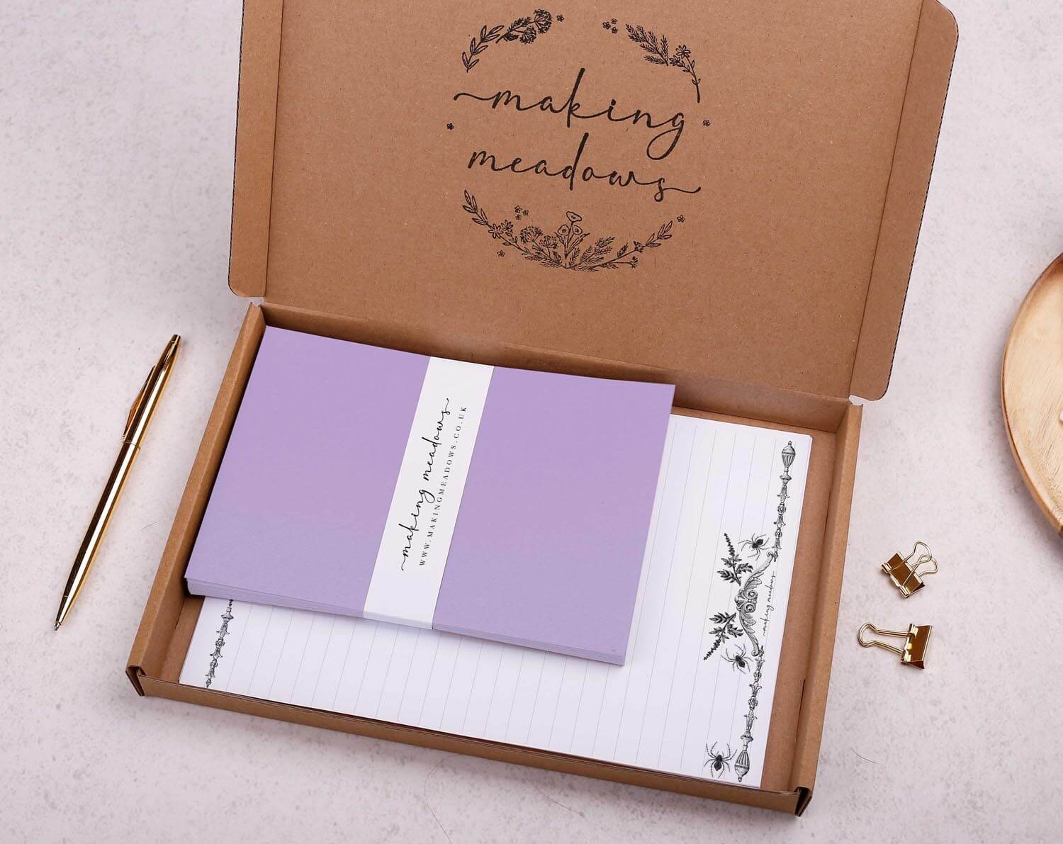 Spooky Gothic Writing Paper Gift Box. Stationery designed by Making Meadows