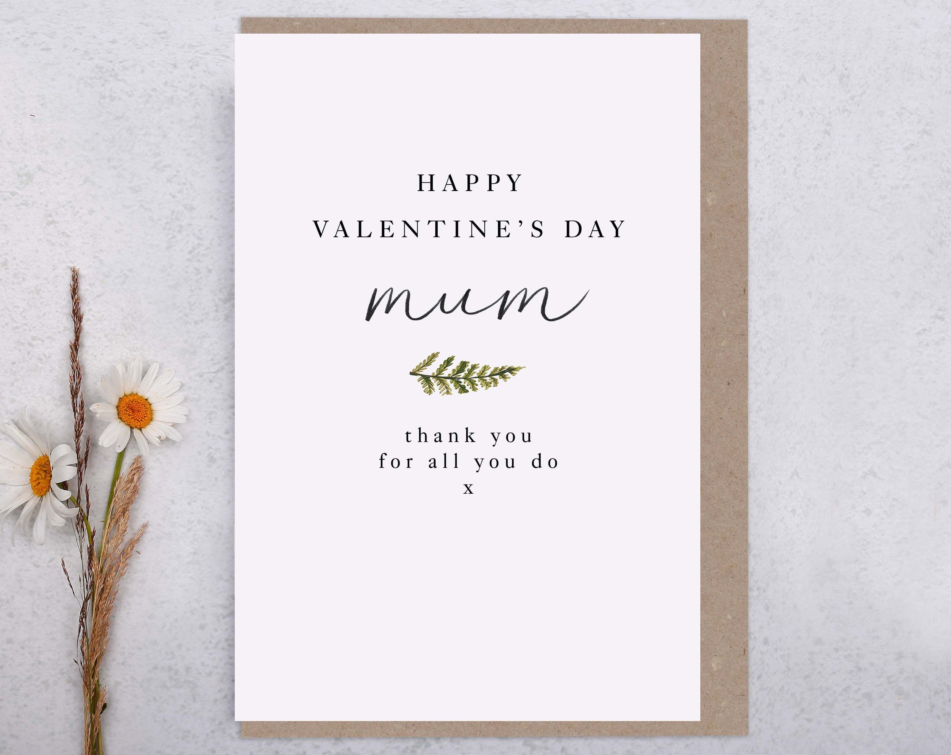 Thank You Mum Valentine Card. Greeting Cards designed by Making Meadows
