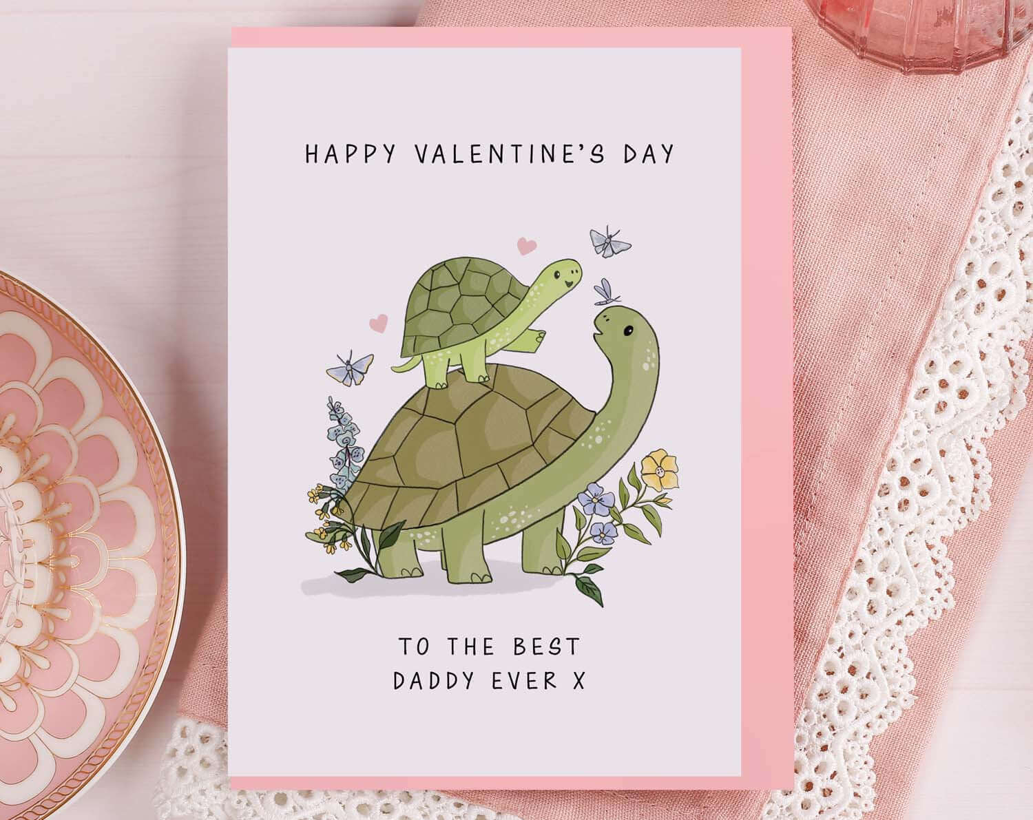 Turtle Valentines Card For Daddy