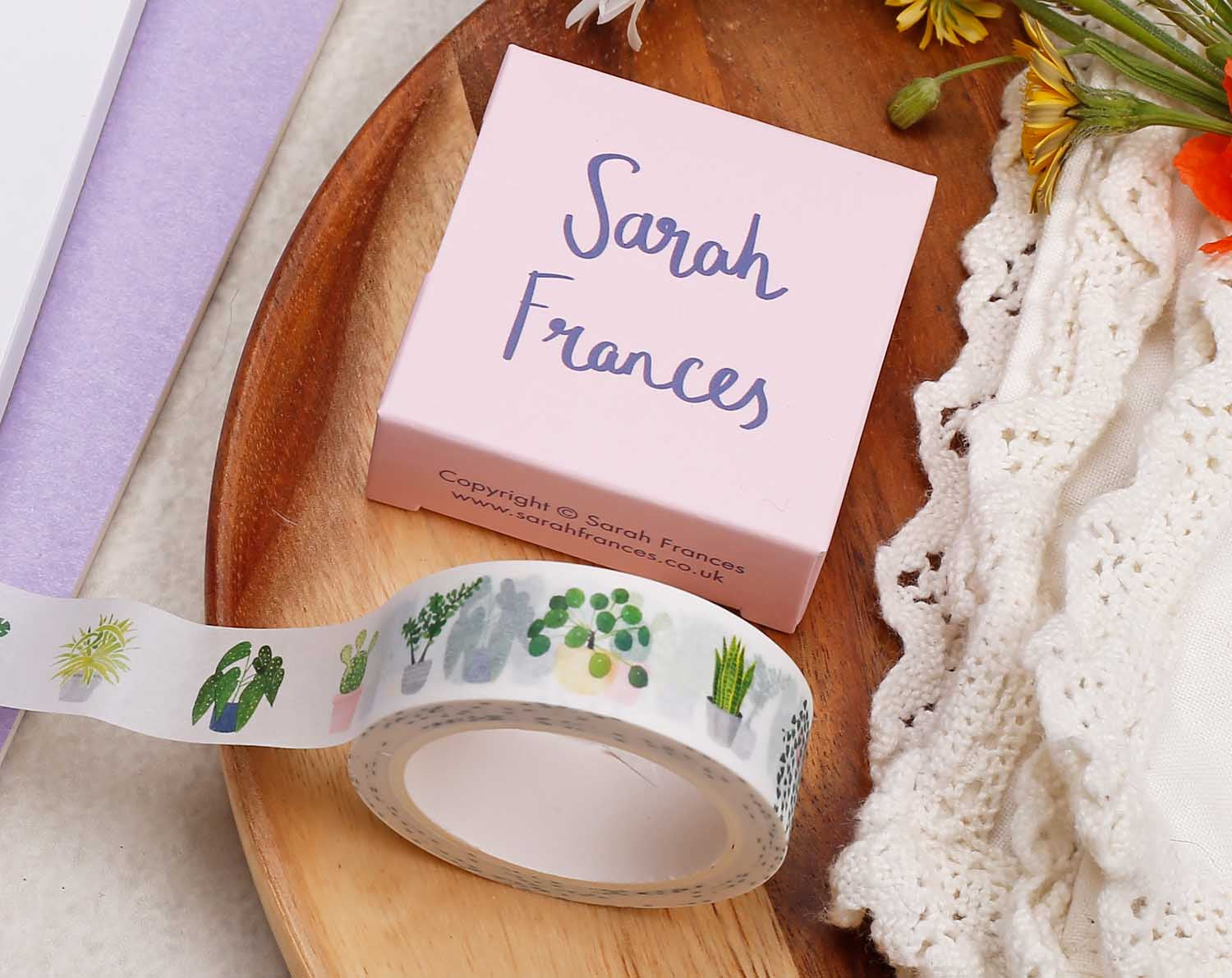 premium Washi Tape features paintings of beautiful house plants, perfect for a keen plant lover
