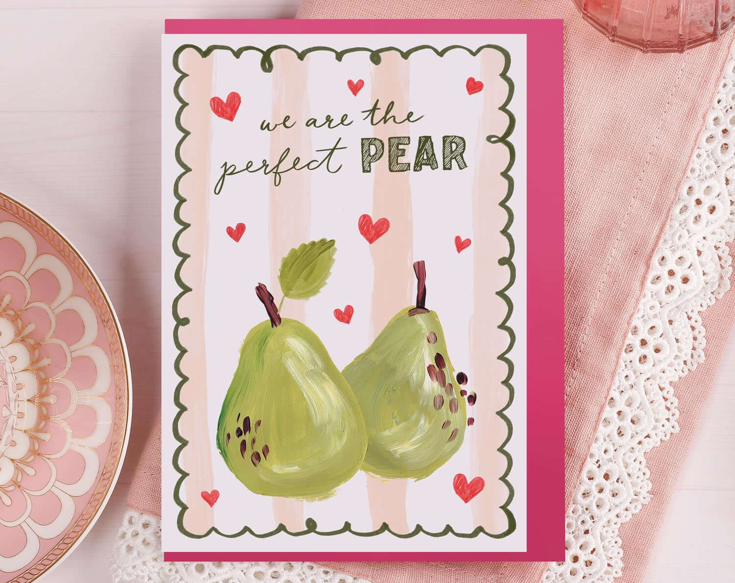 We Are The Perfect Pear Valentine Card. Greeting & Note Cards designed by Making Meadows