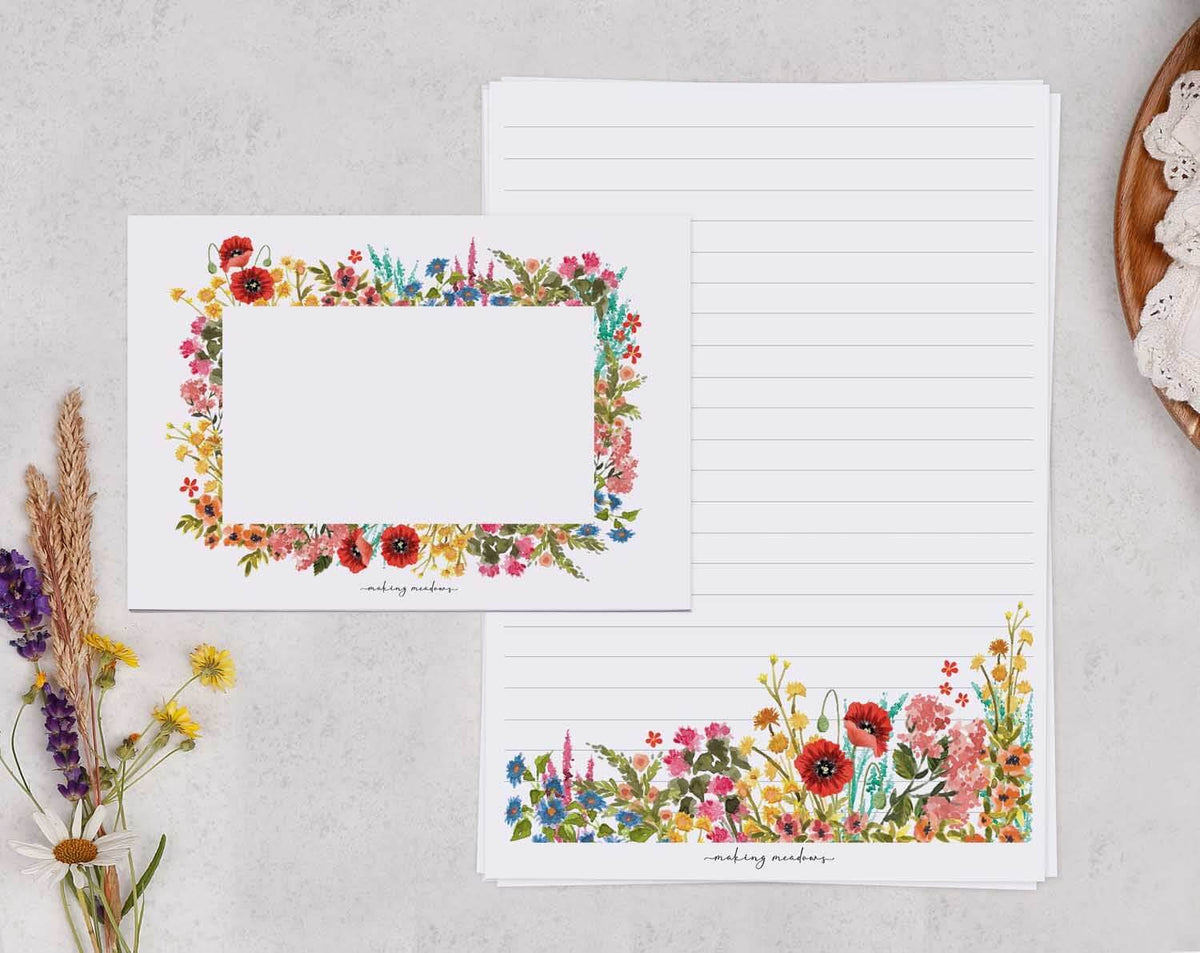 Wild Flowers A5 Writing Paper & Envelope Set – Making Meadows