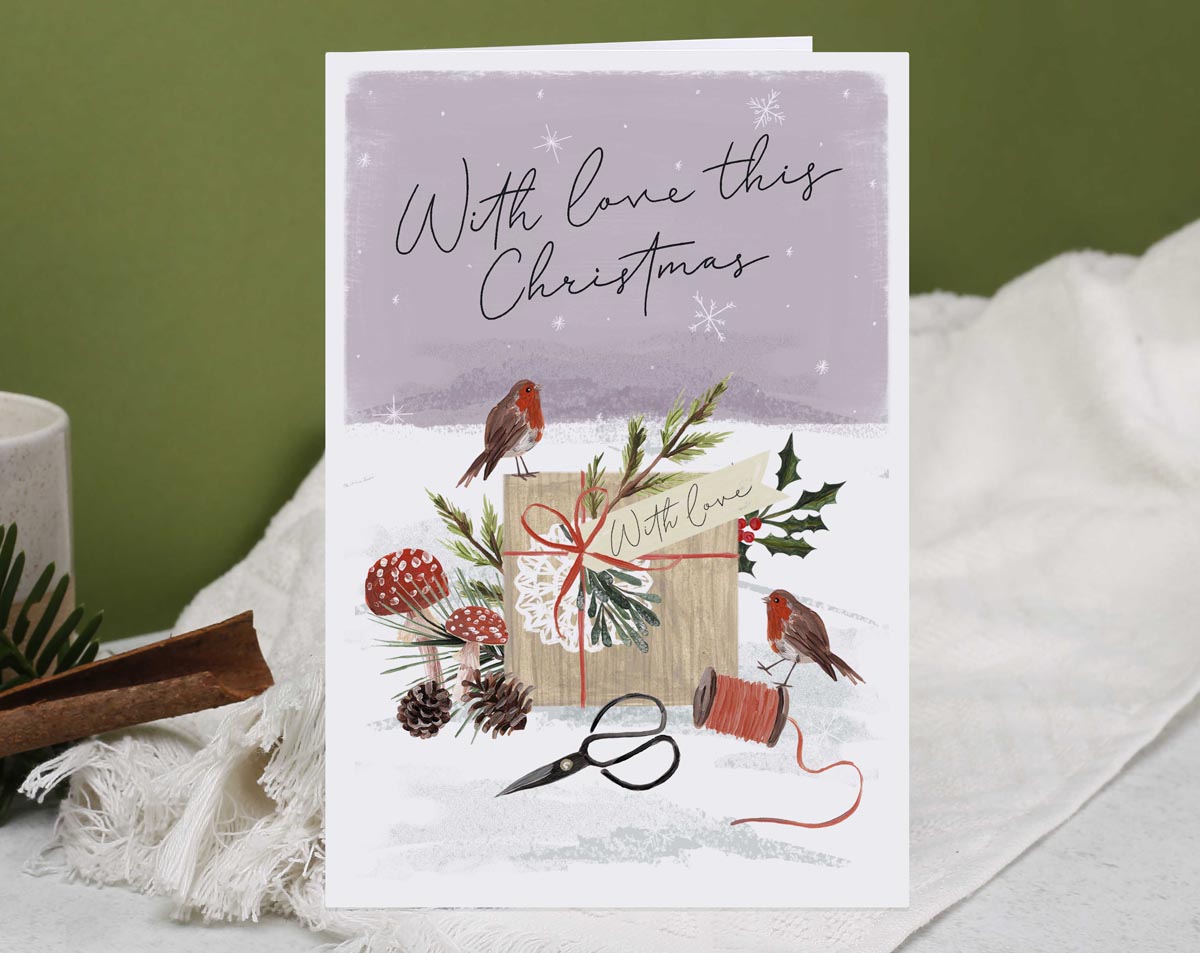 With Love This Christmas Card. Greeting & Note Cards designed by Making Meadows