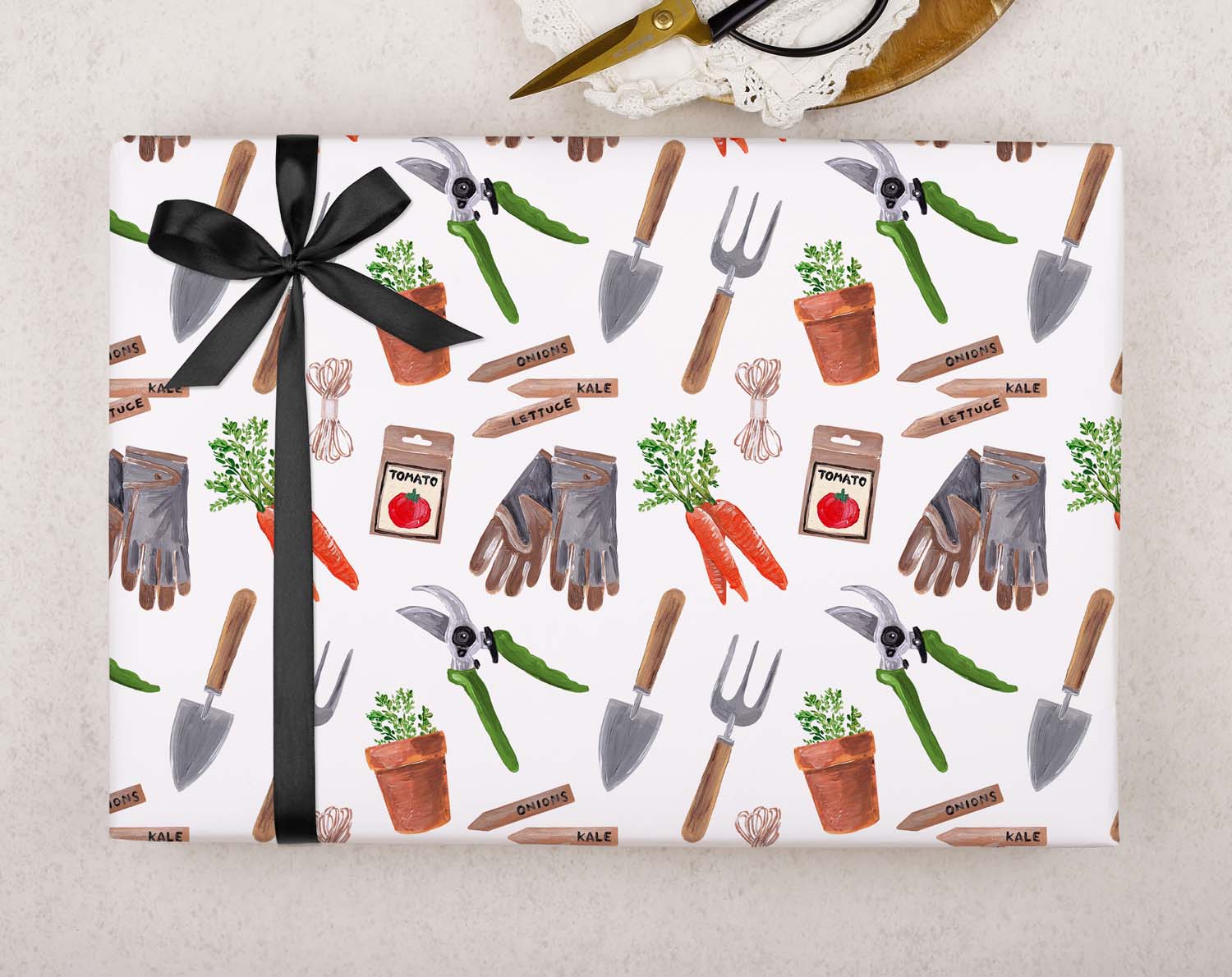 Vegetable Patch Wrapping Paper