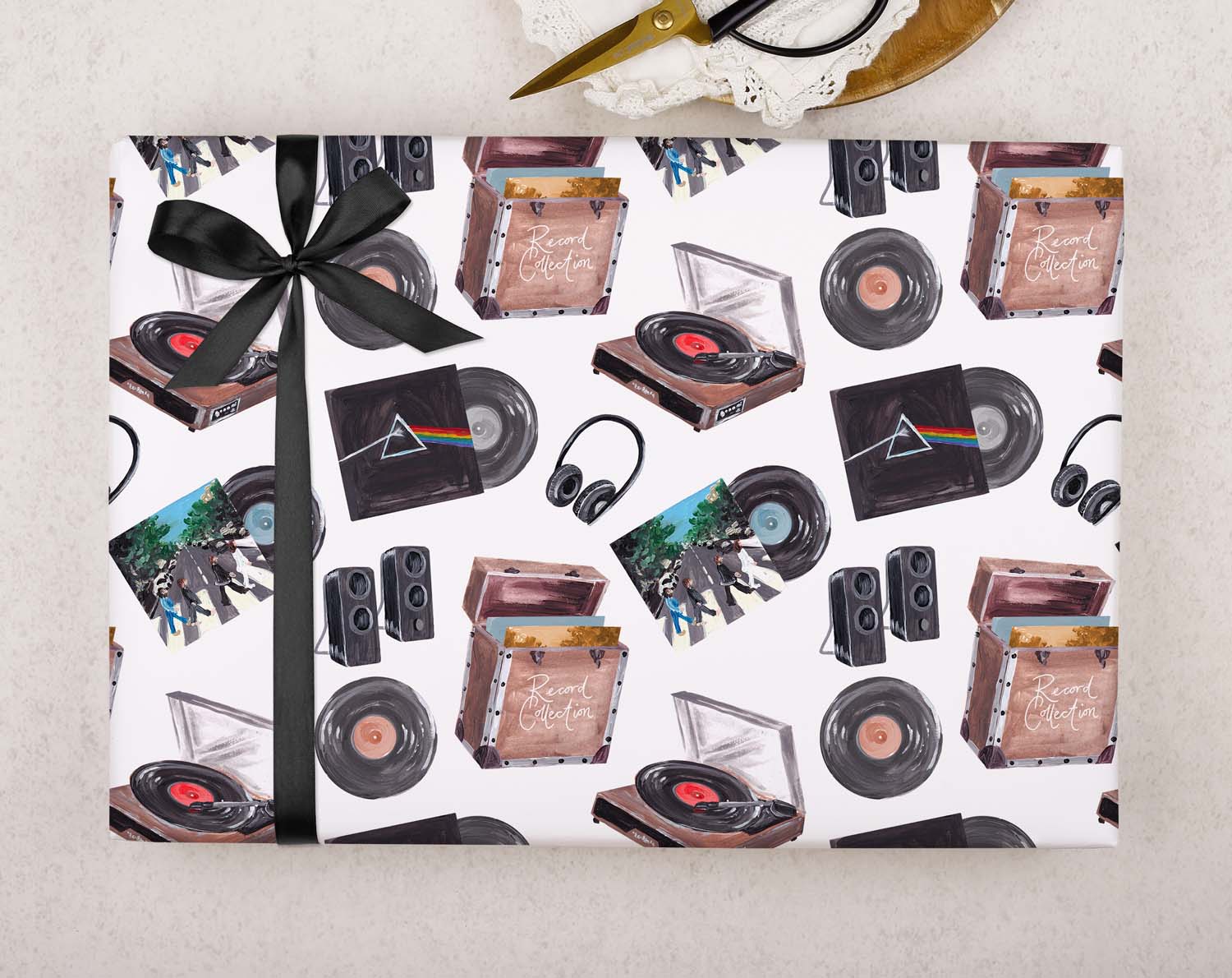 Vinyl Record Player Wrapping Paper