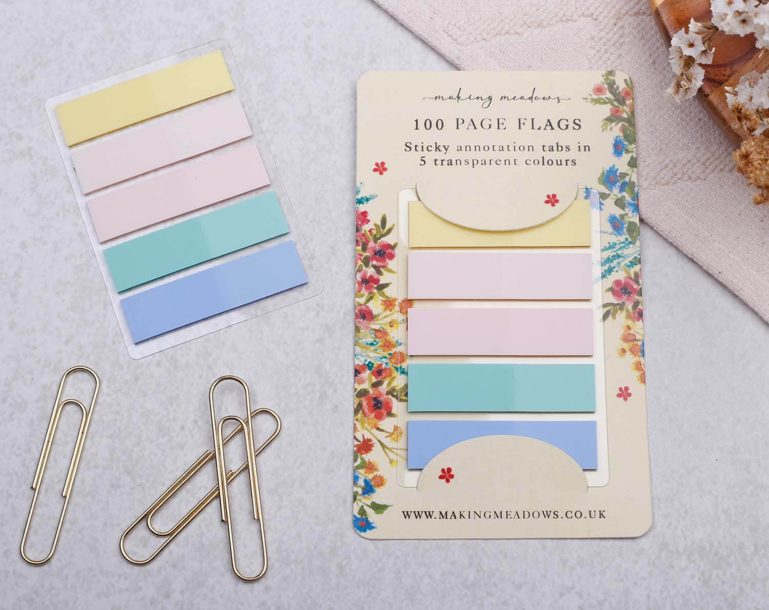 Yellow Annotation Book Page Flags