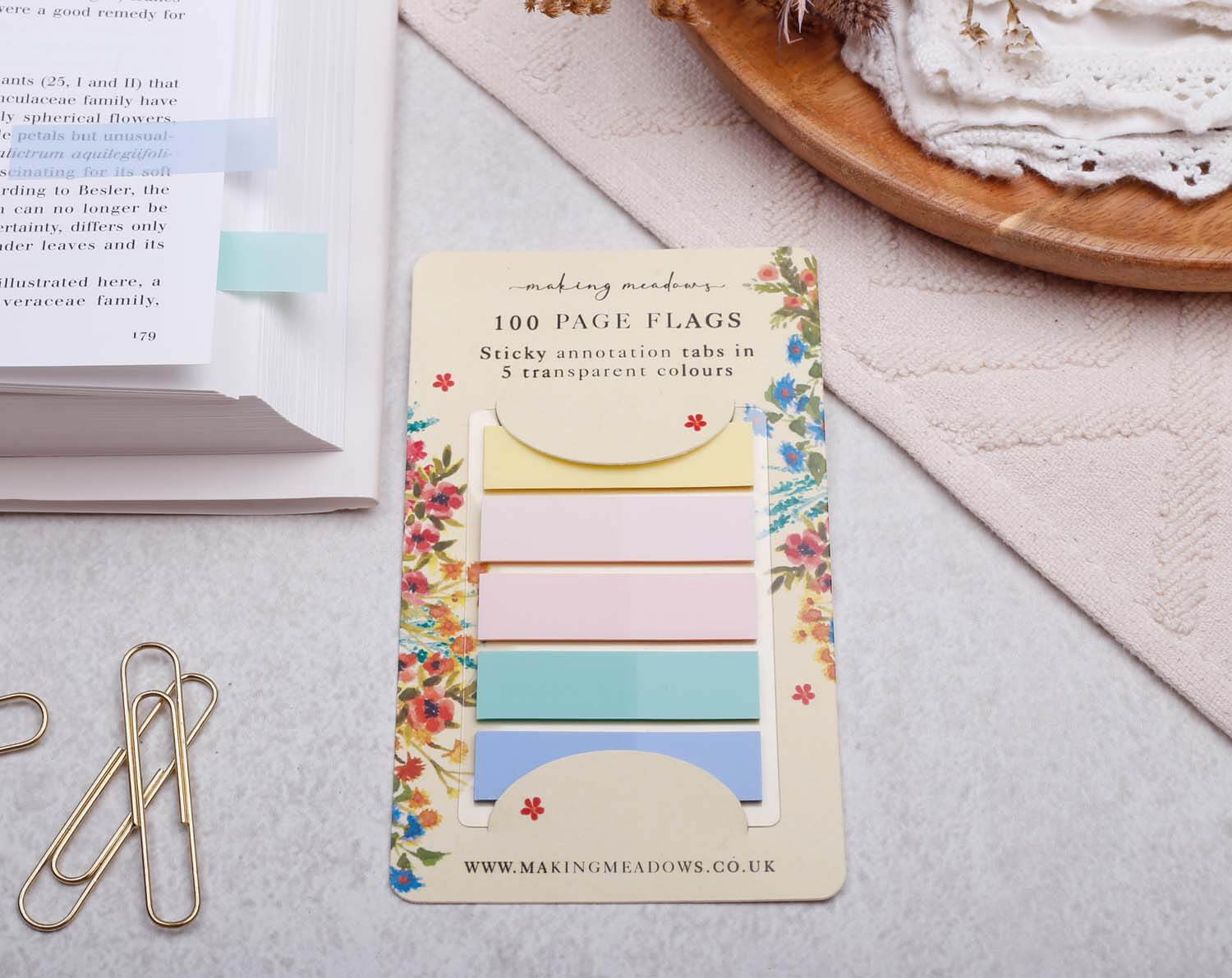 Yellow Annotation Book Page Flags