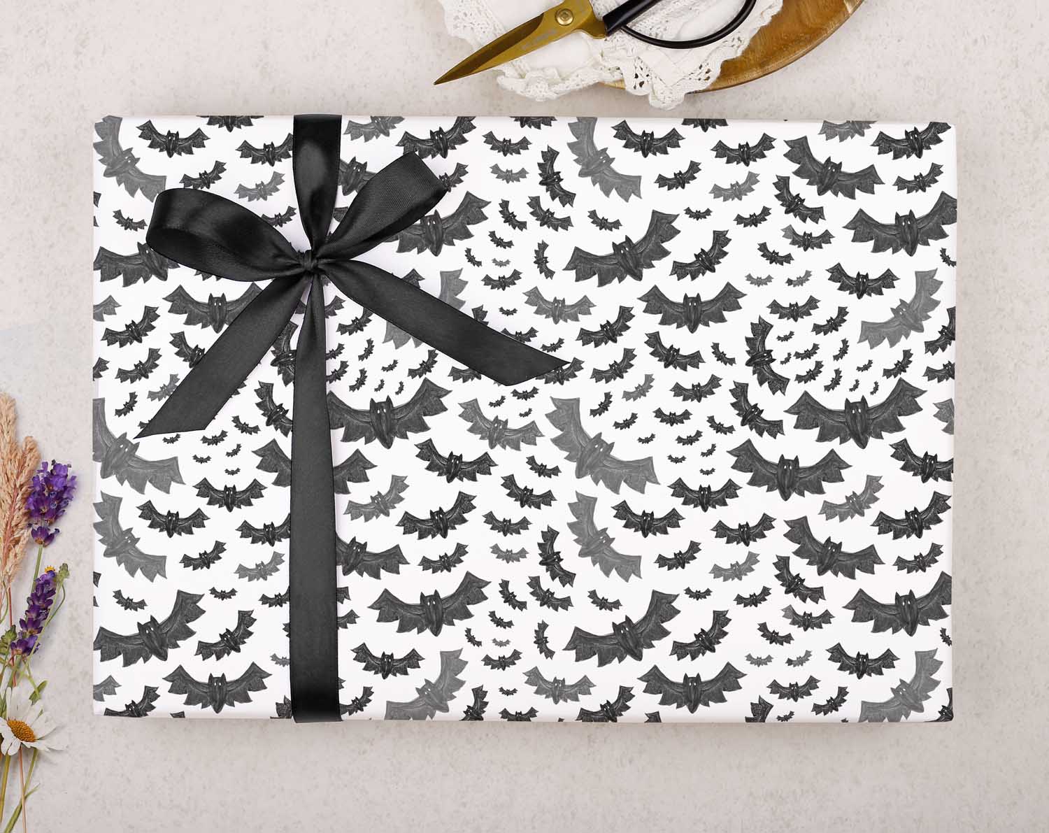 Halloween Bat Wrapping Paper