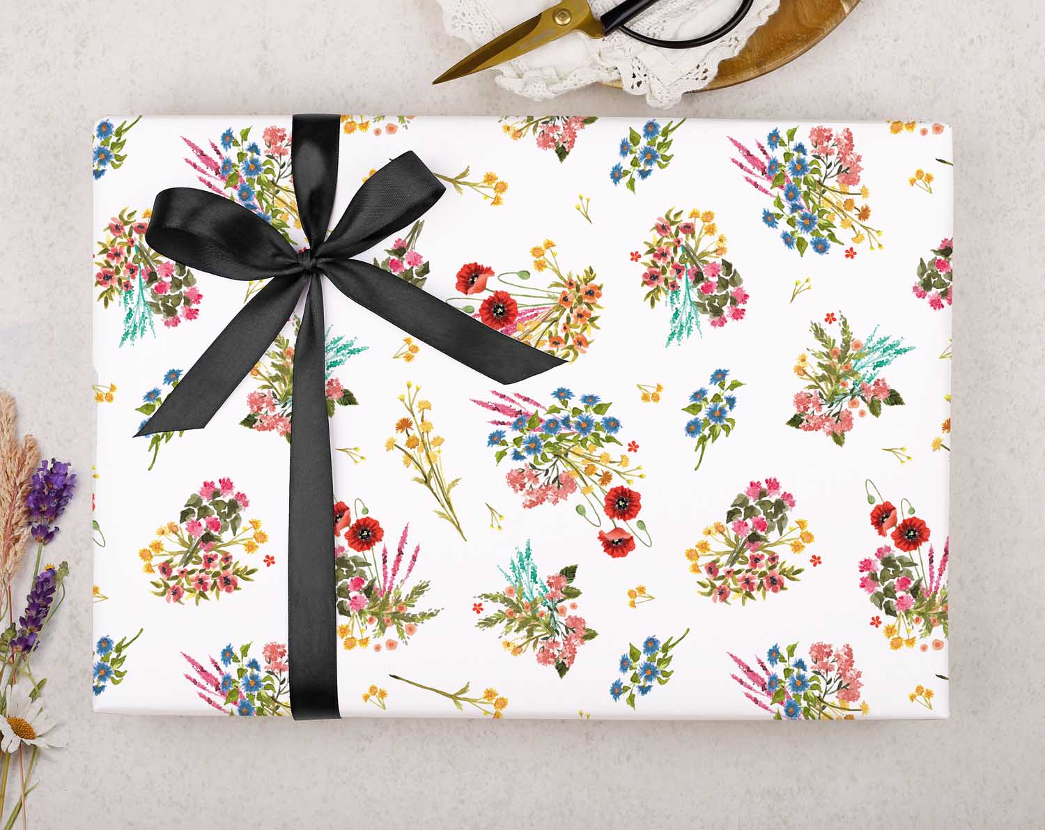 Watercolour Floral Wrapping Paper for Her 