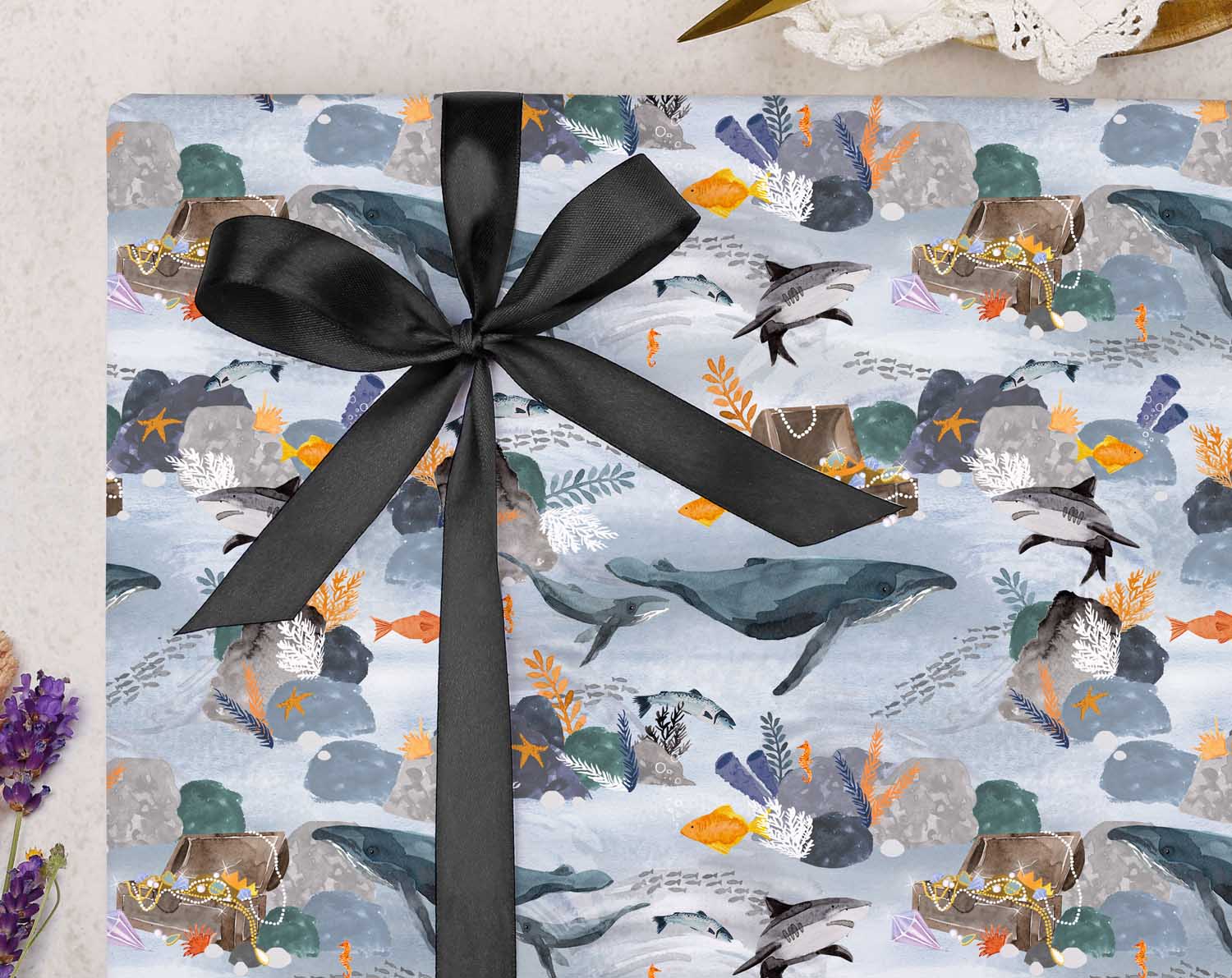 Shark wrapping clearance paper