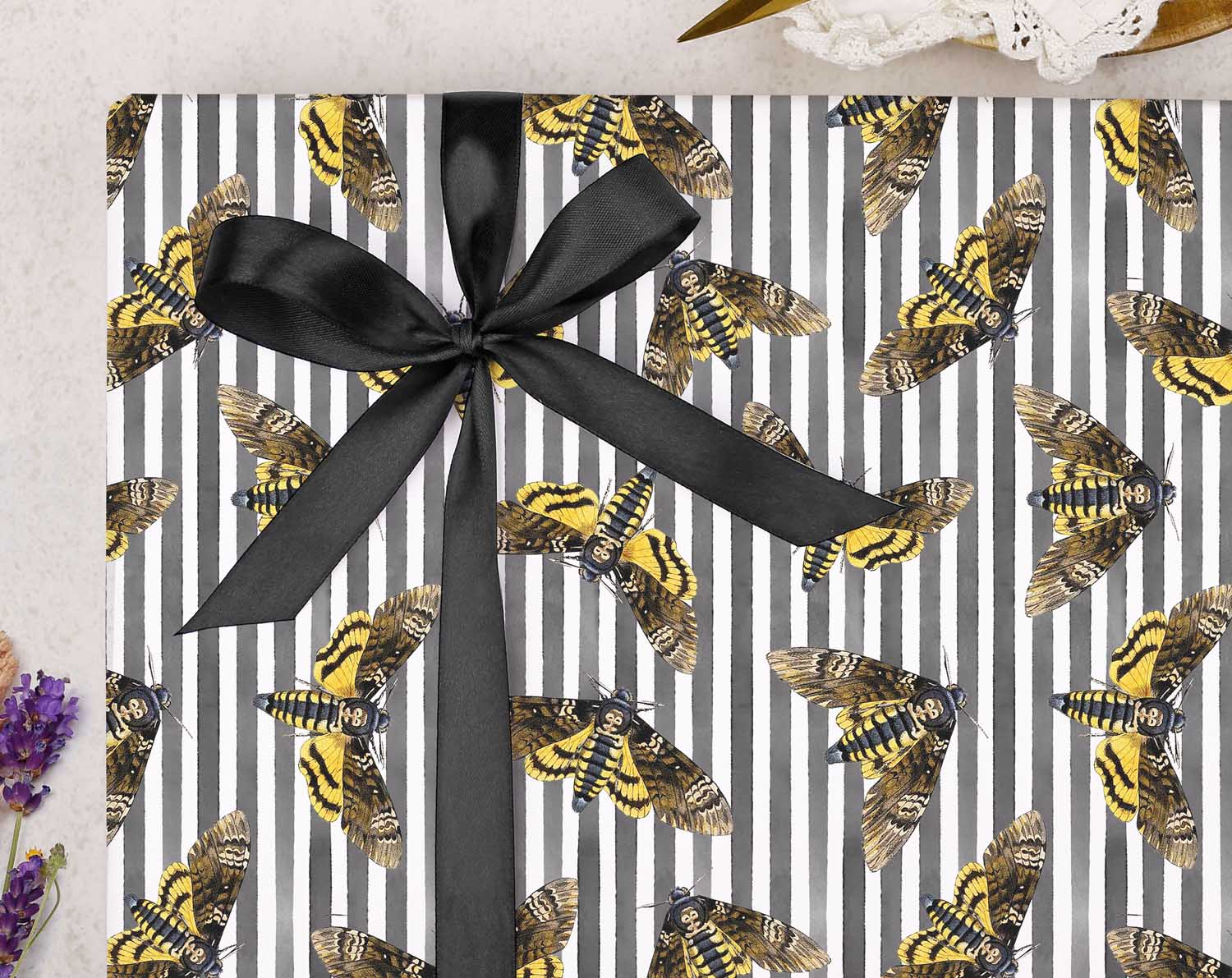 Death Moth Hawkmoth Wrapping Paper