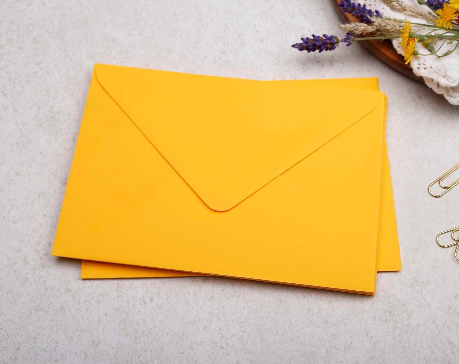 125 x 175mm Yellow Envelopes. Envelopes designed by Making Meadows