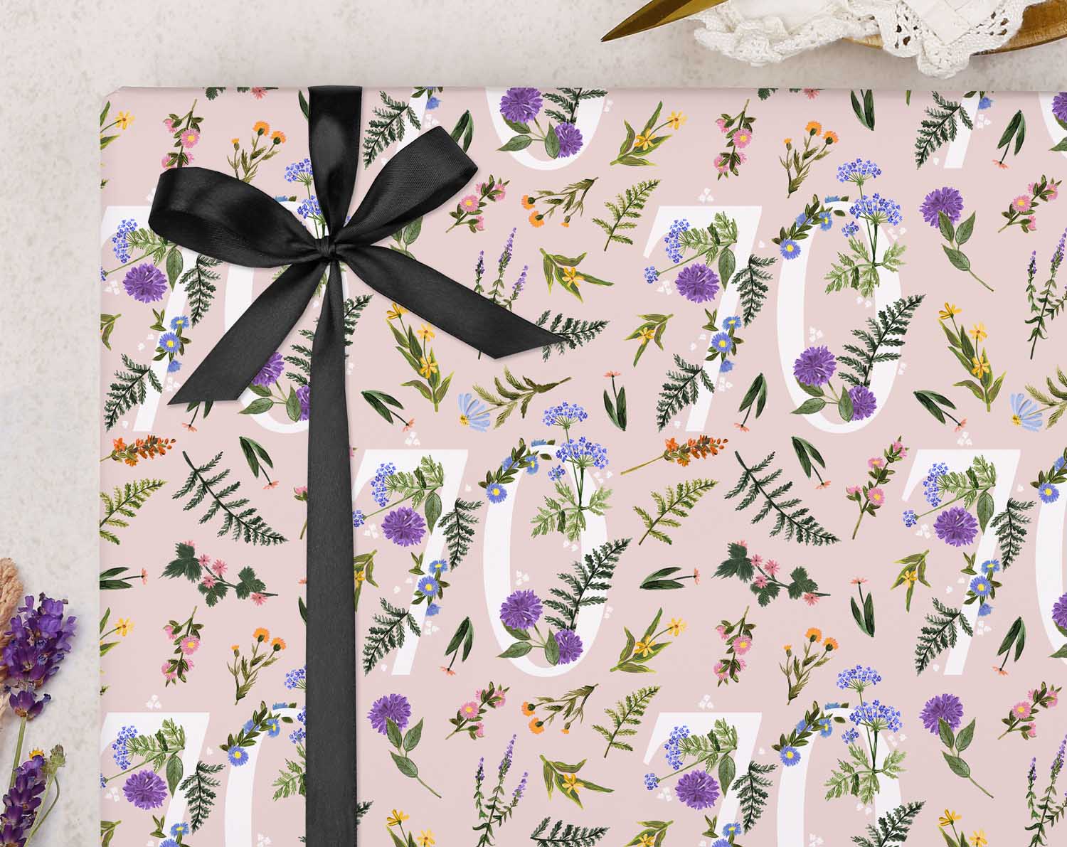 70th Birthday Wrapping Paper