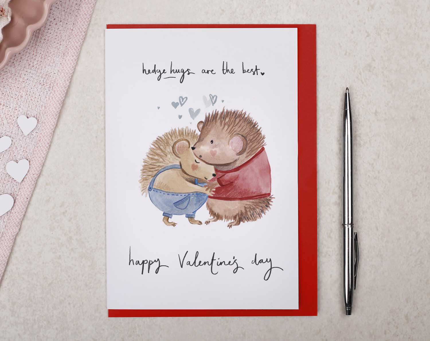 Hedgehog Valentine Card