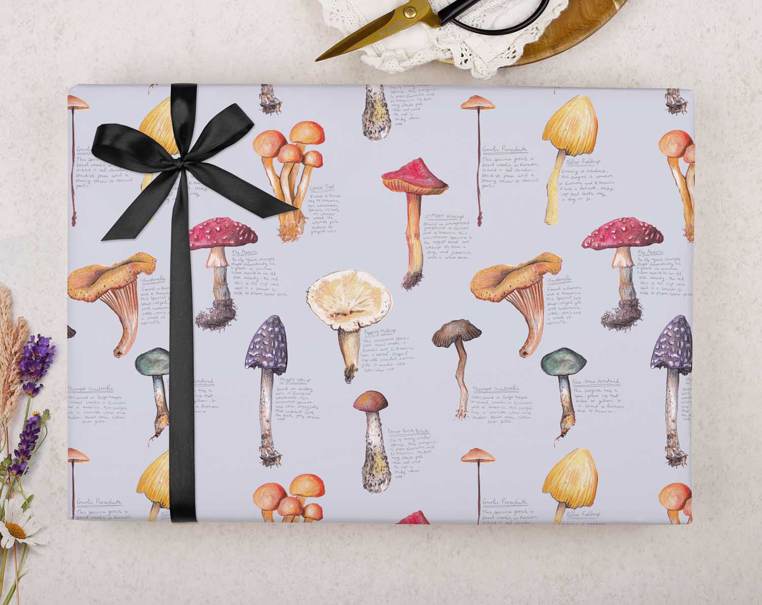 Blue Mushroom Wrapping Paper