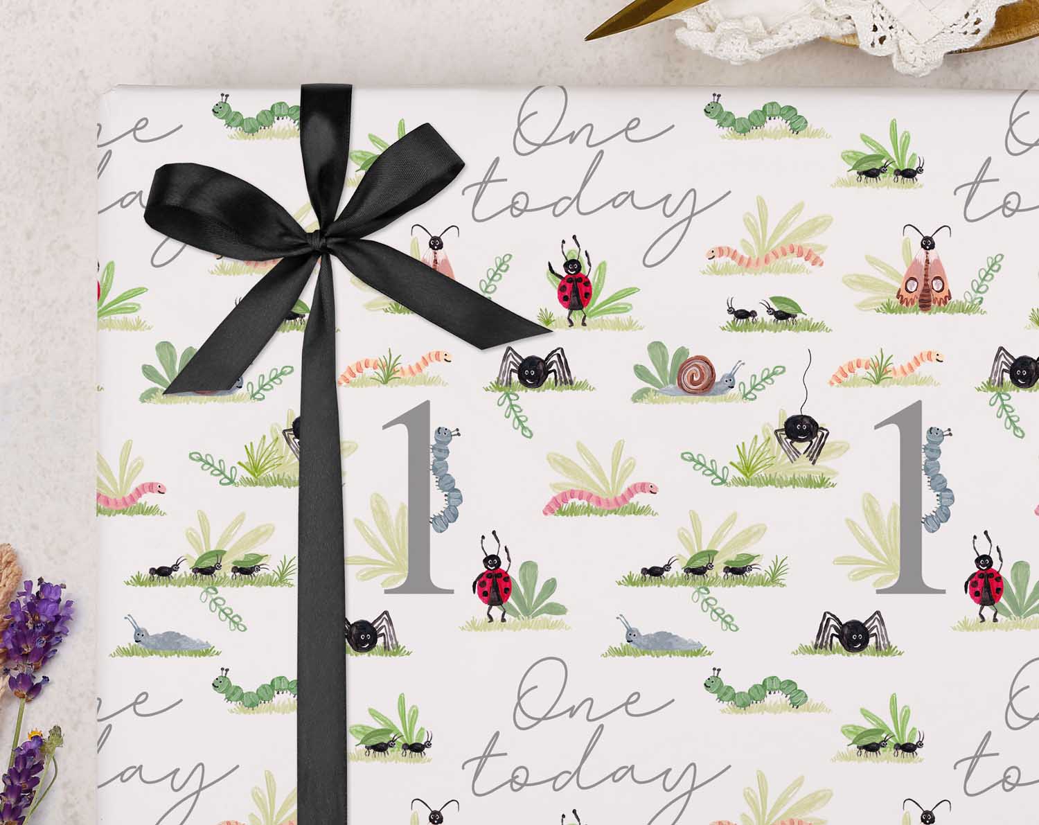 Bug 1st Birthday Wrapping Paper