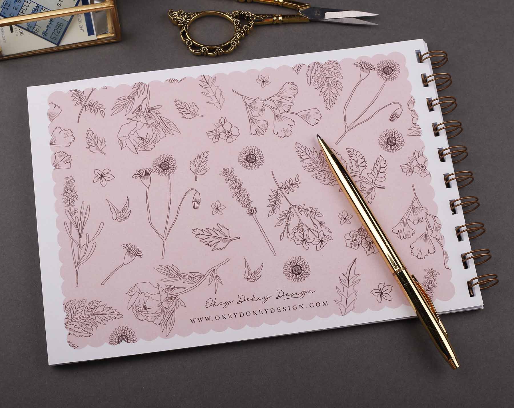 Beautiful pink floral 'Our Story' memory book. Scrapbooking & Stamping Kits designed by Making Meadows