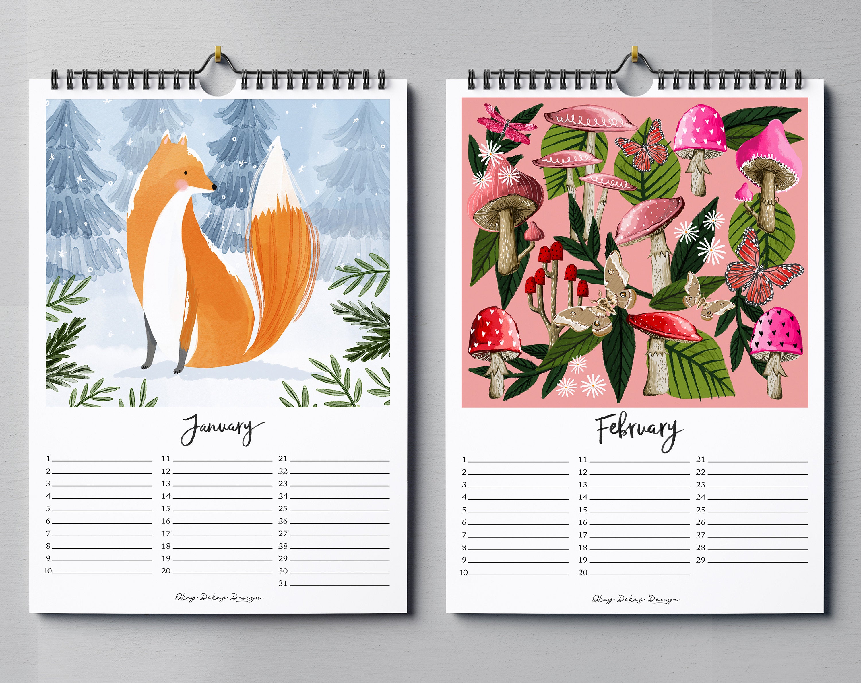 Beautifully illustrated perpetual wall calendar. Calendars, Organizers & Planners designed by Making Meadows