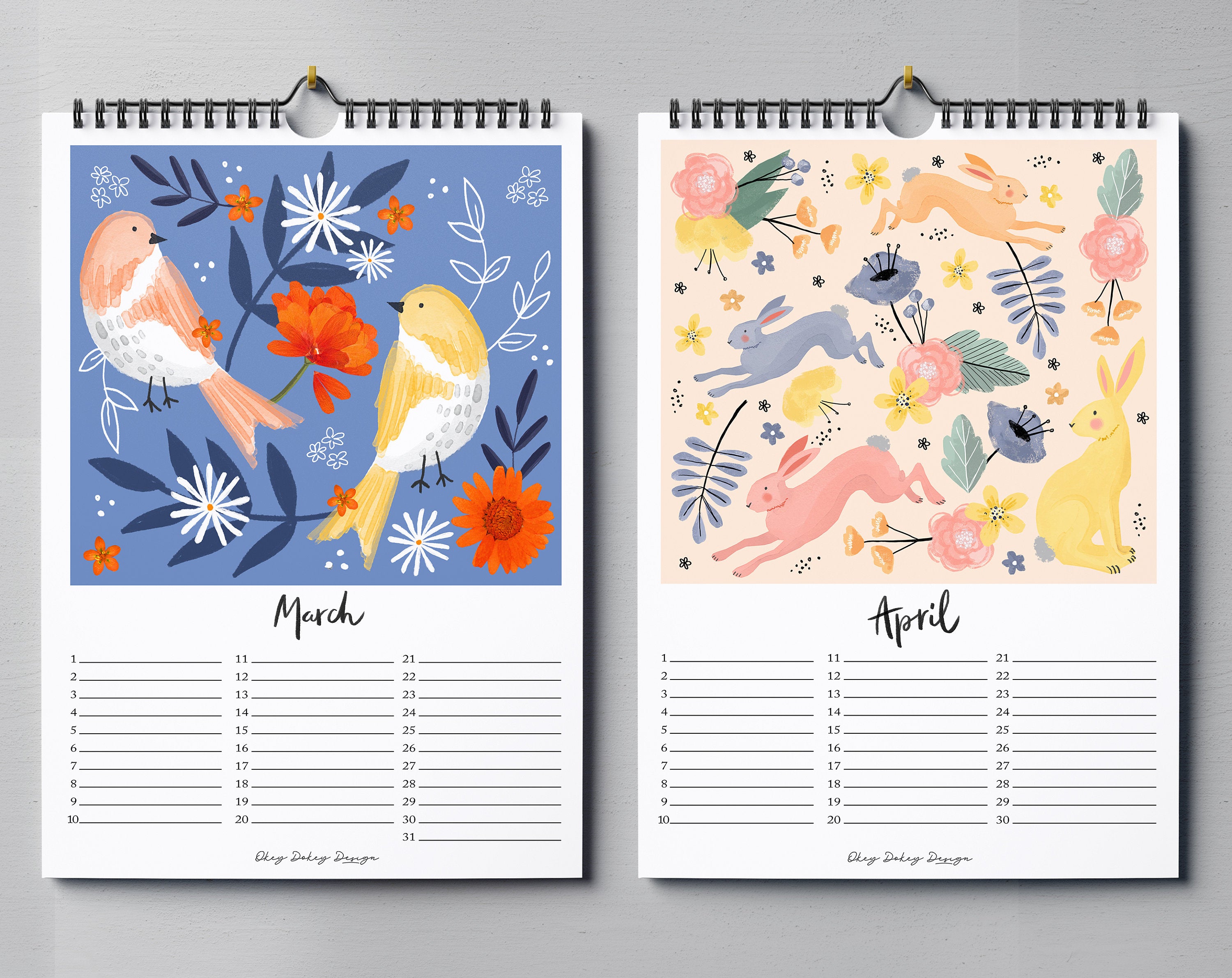 Beautifully illustrated perpetual wall calendar. Calendars, Organizers & Planners designed by Making Meadows