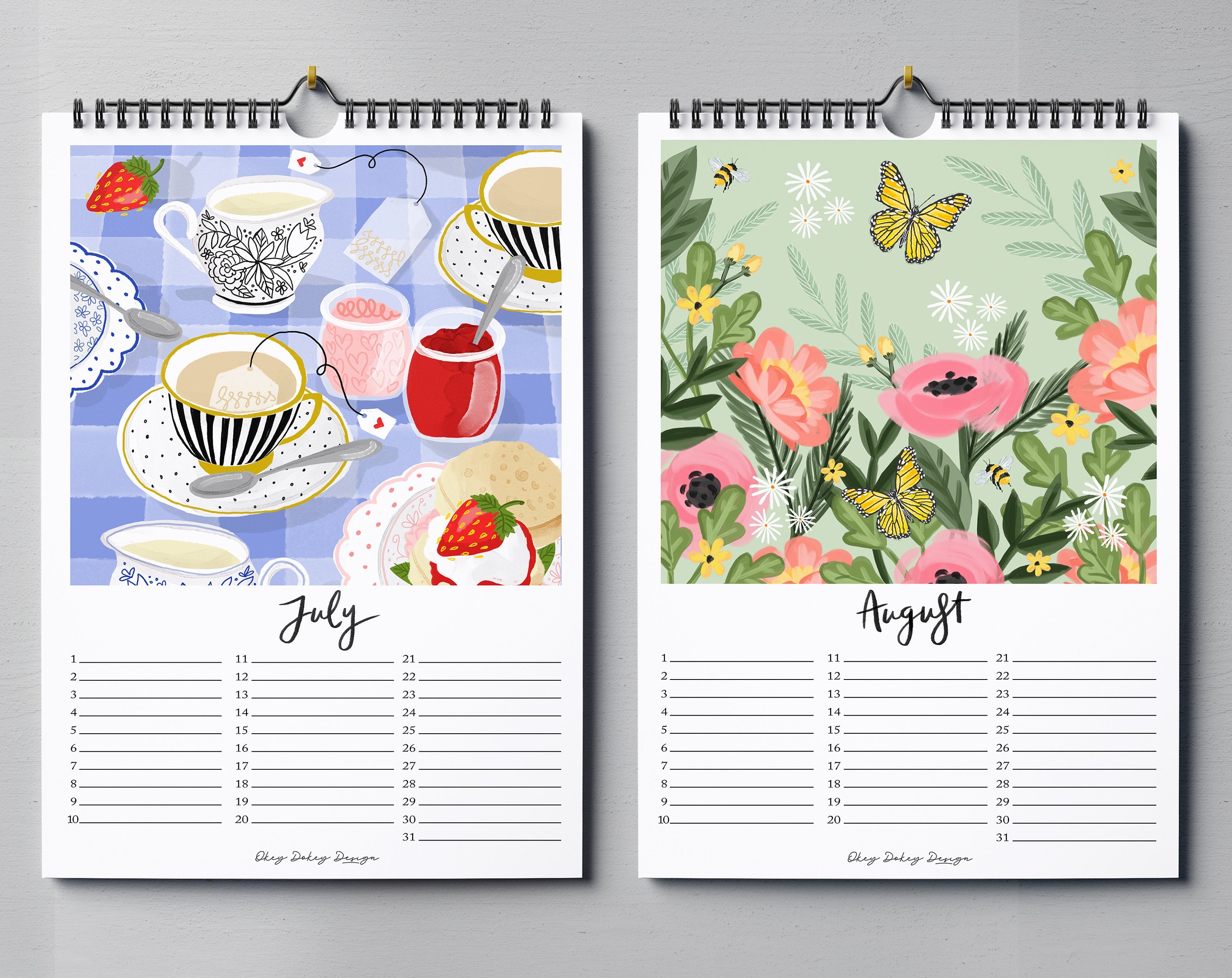 Beautifully illustrated perpetual wall calendar. Calendars, Organizers & Planners designed by Making Meadows