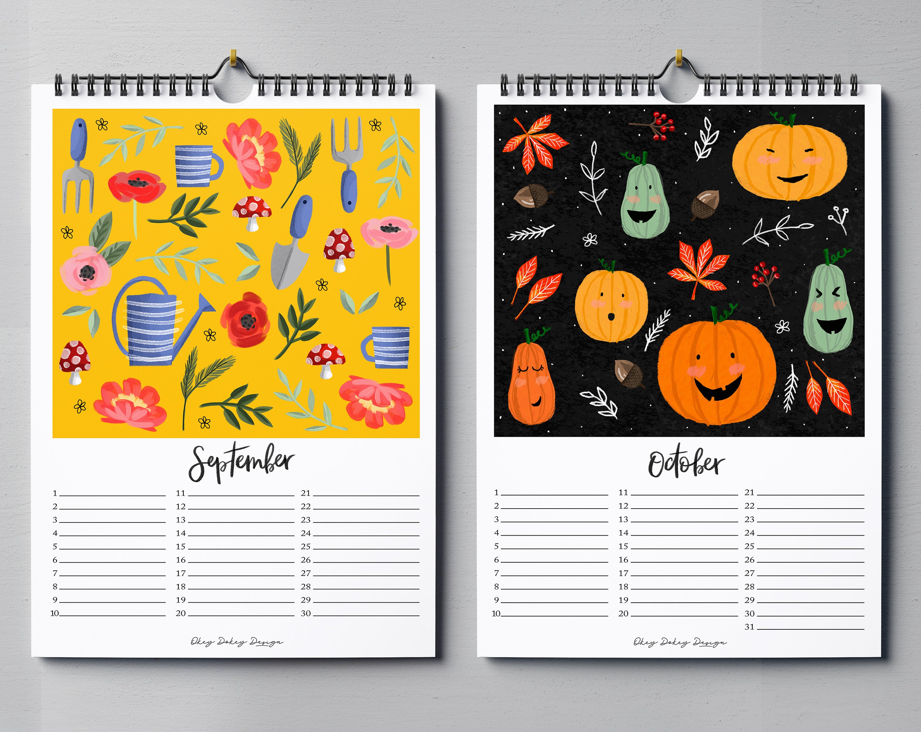Beautifully illustrated perpetual wall calendar. Calendars, Organizers & Planners designed by Making Meadows