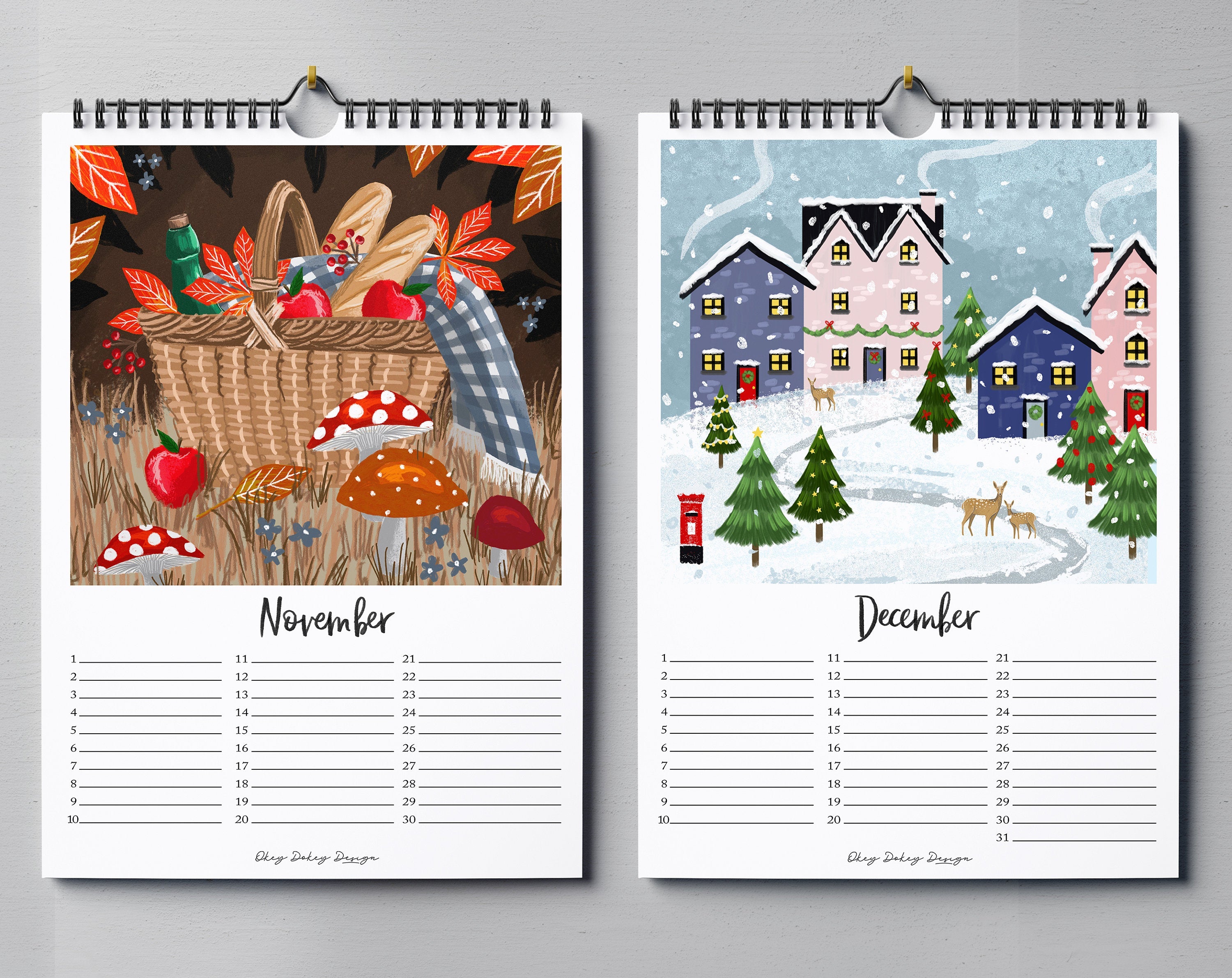Beautifully illustrated perpetual wall calendar. Calendars, Organizers & Planners designed by Making Meadows