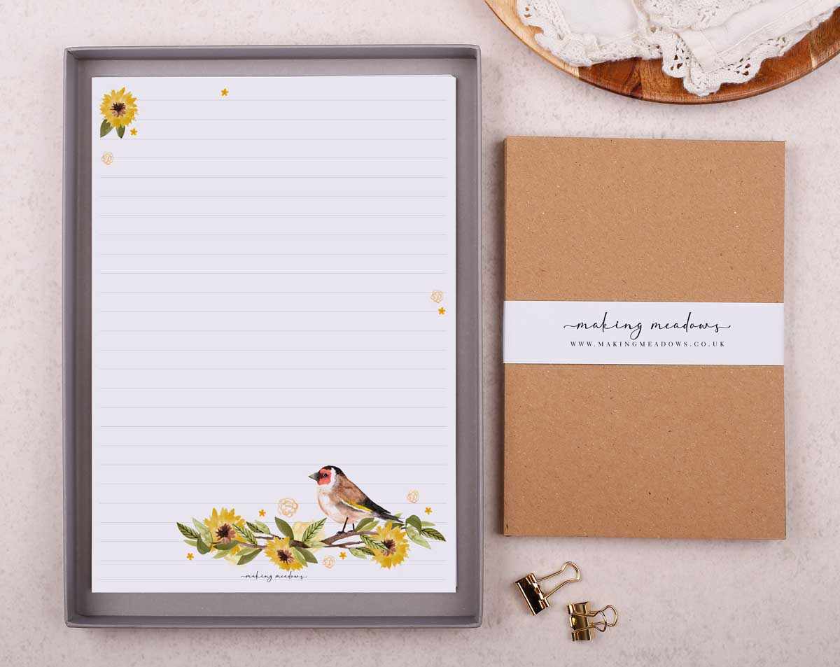 Bird Writing Paper Gift Box. Stationery designed by Making Meadows