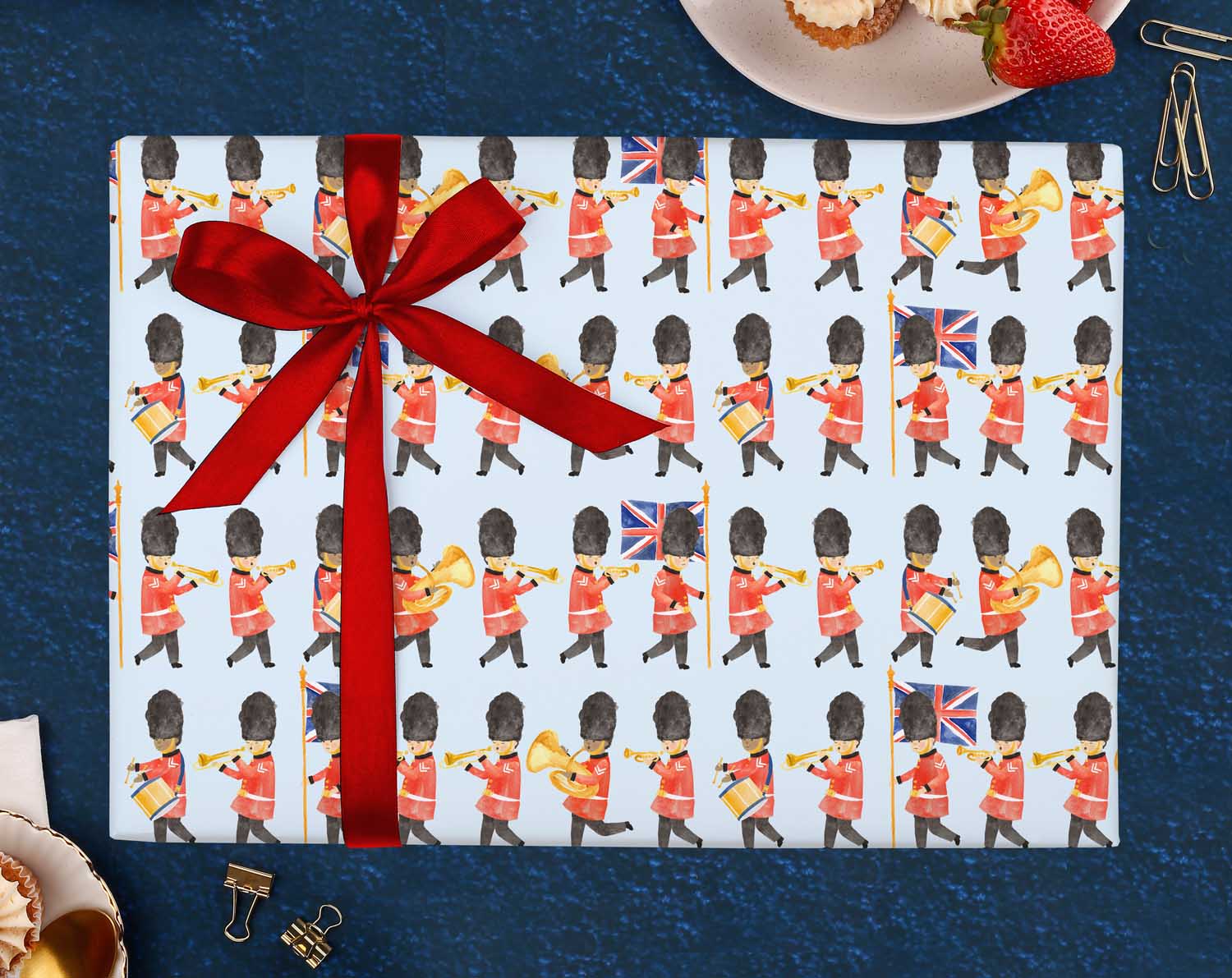 Blue London Wrapping Paper. Wrapping Paper designed by Making Meadows