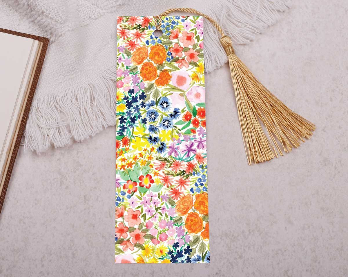 Floral Bookmark With TasselV