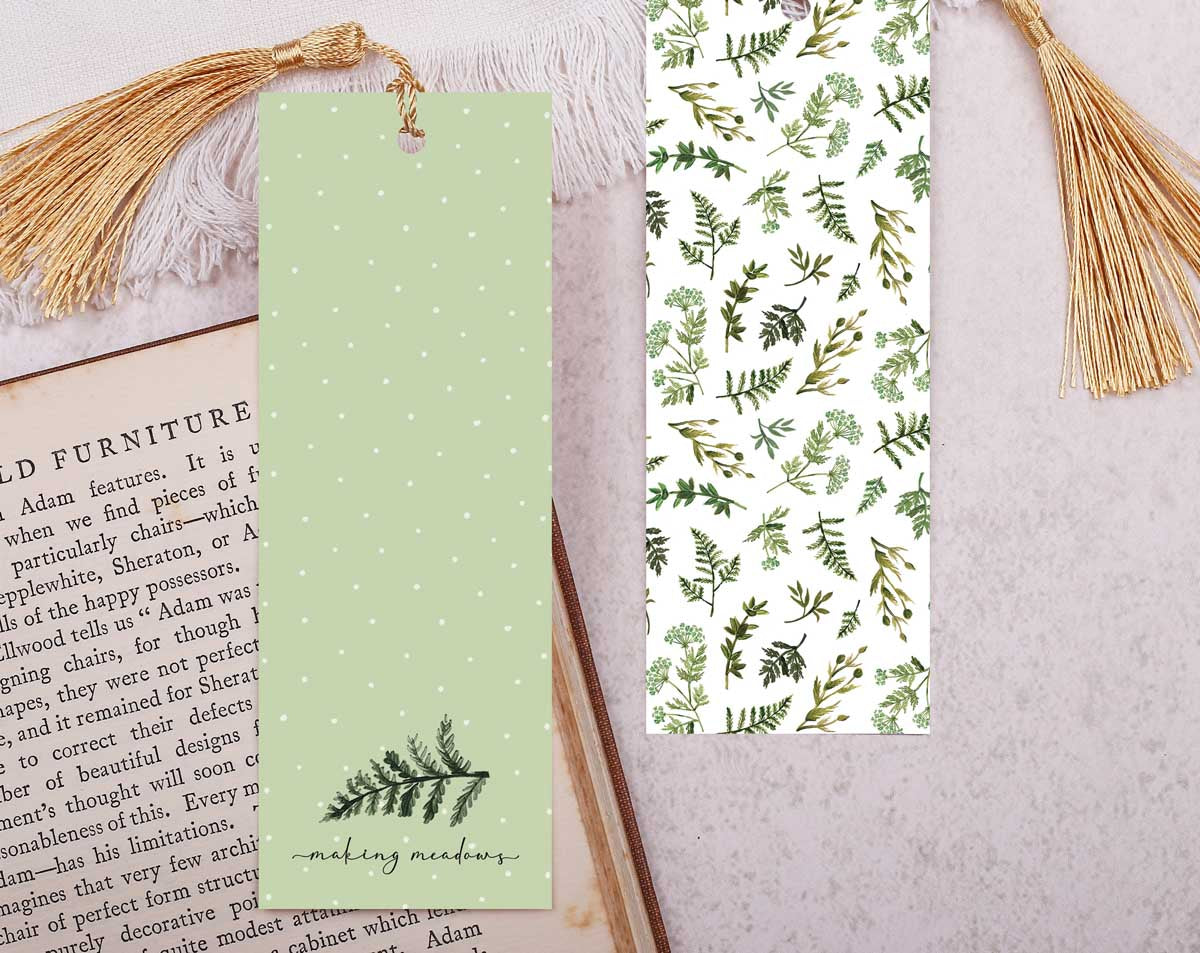 Botanical Bookmark With Tassel