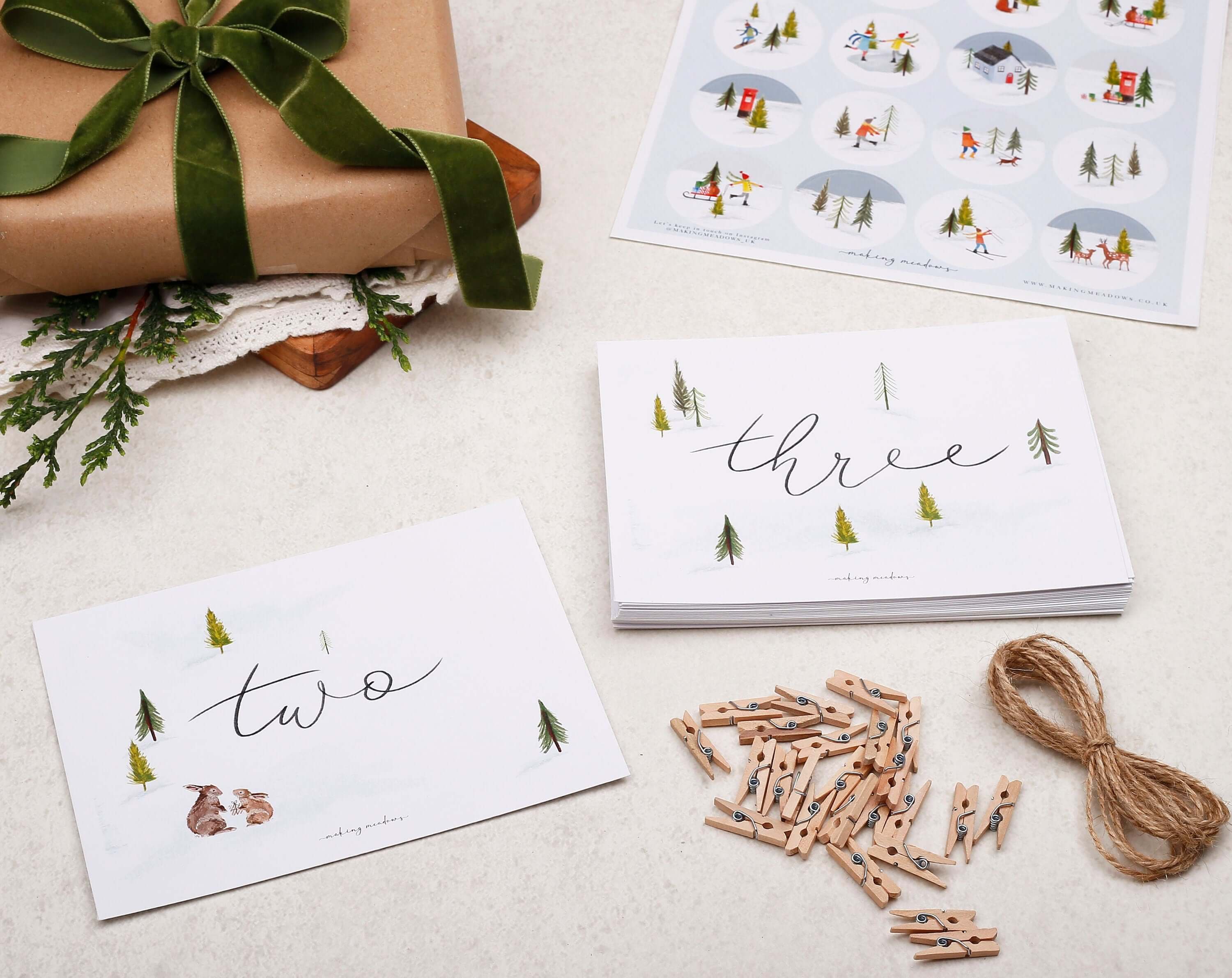 Children's Christmas Advent Calendar Envelopes. Advent Calendars designed by Making Meadows
