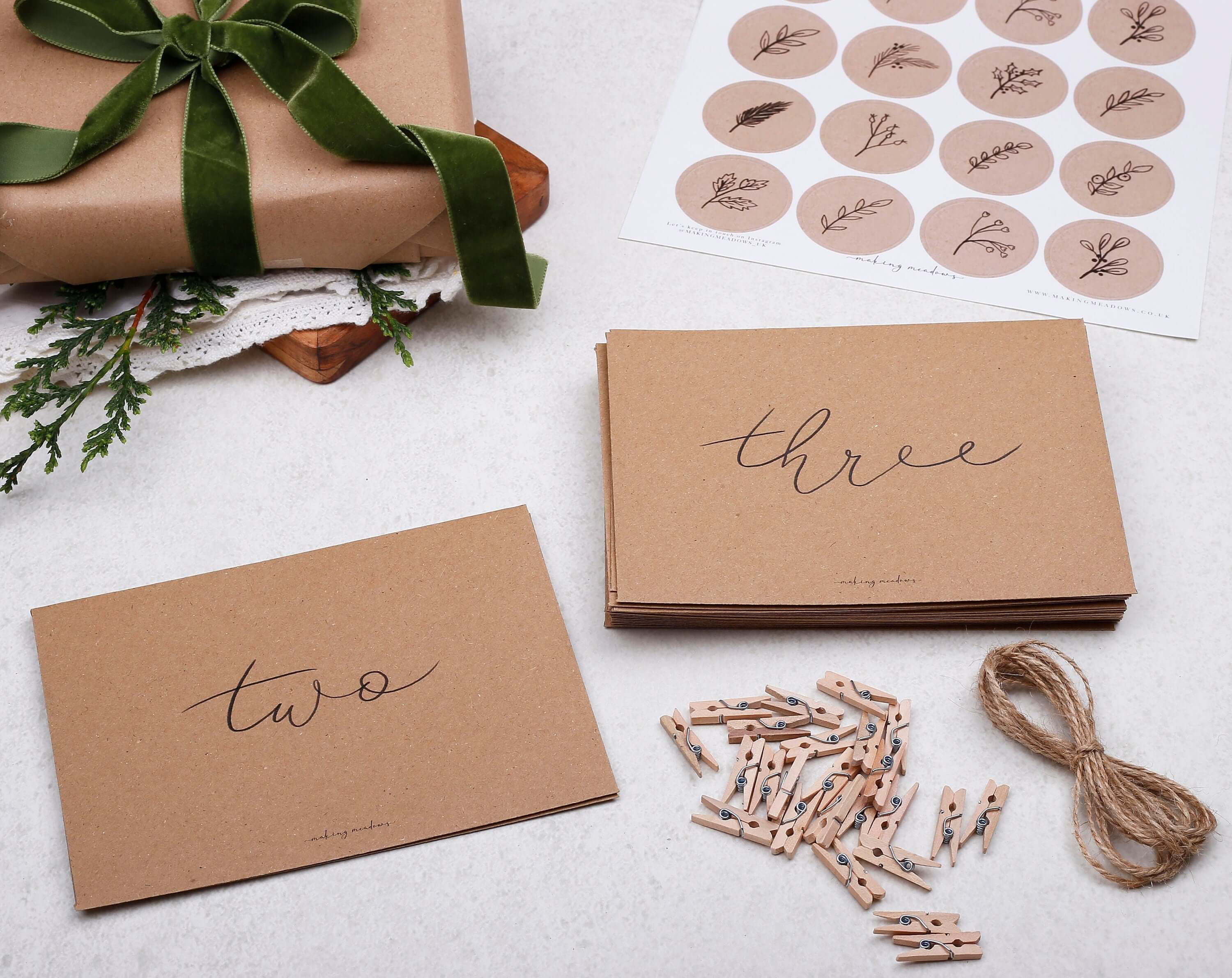 Christmas Advent Calendar Envelopes. Advent Calendars designed by Making Meadows