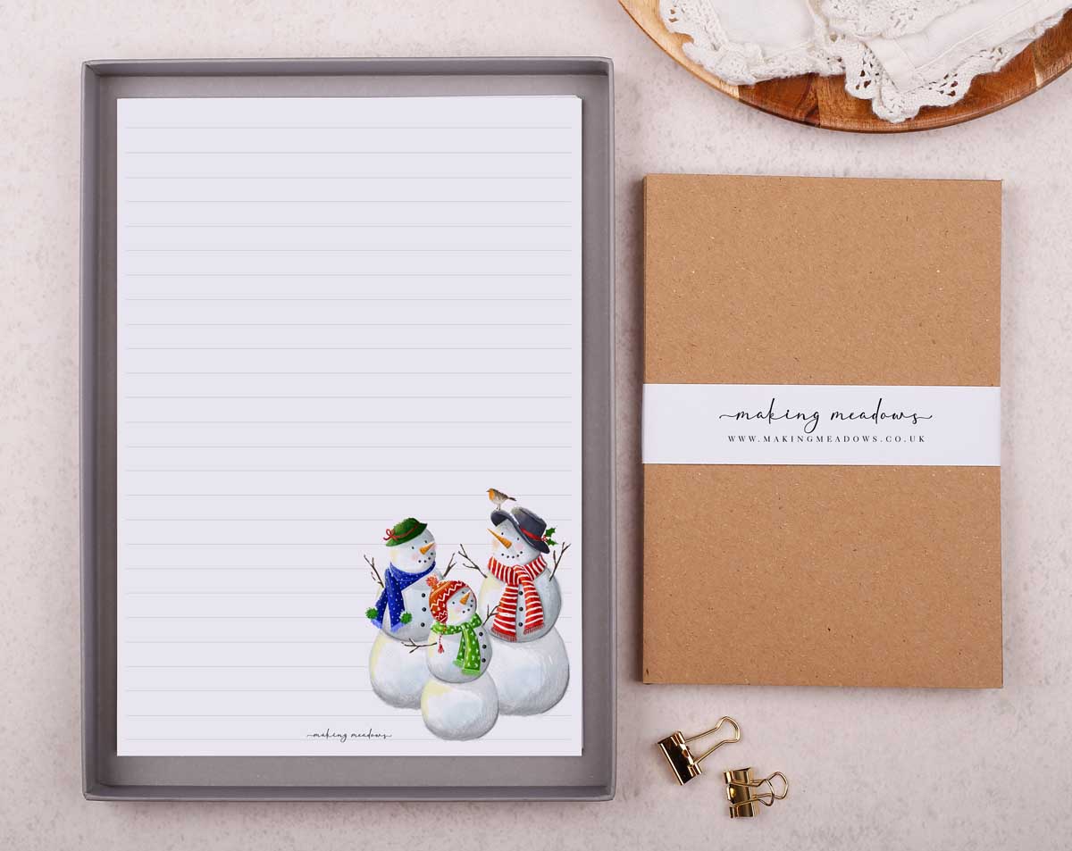 Christmas Writing Paper Gift Box. Stationery designed by Making Meadows