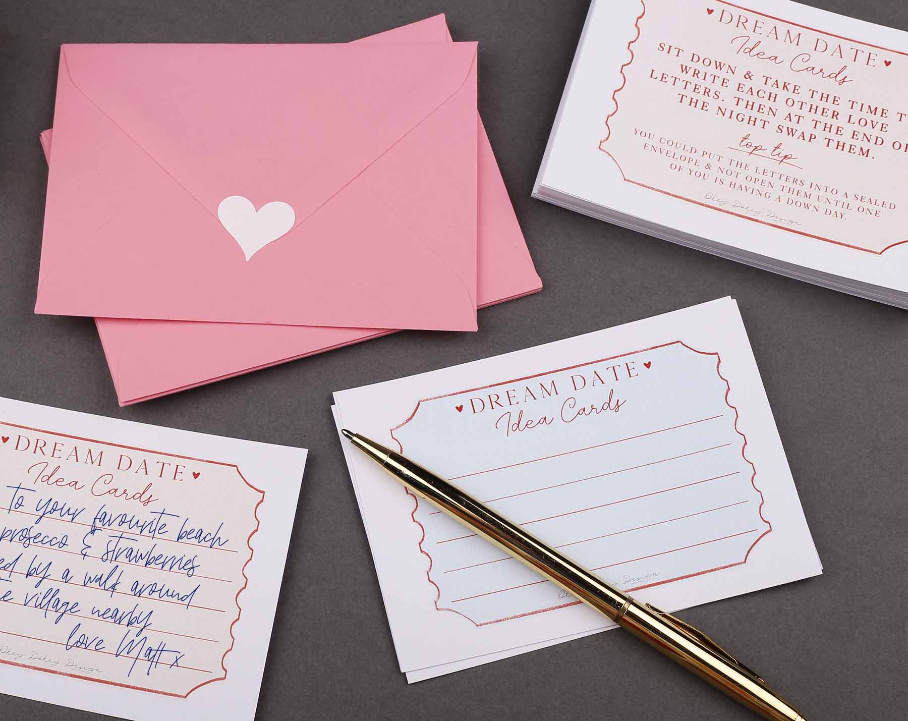Date idea cards with keepsake box. Card Games designed by Making Meadows