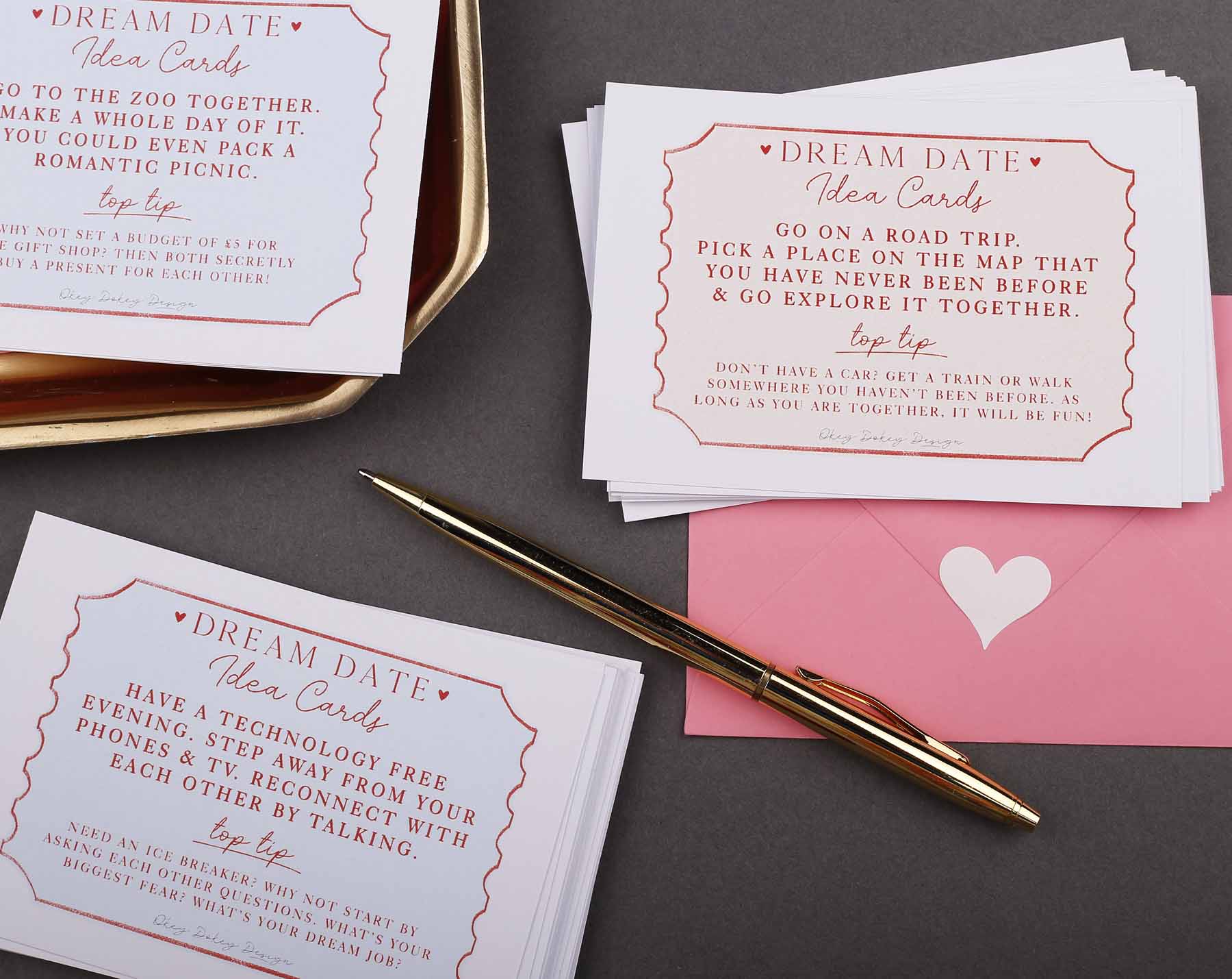 Date idea cards with keepsake box. Card Games designed by Making Meadows
