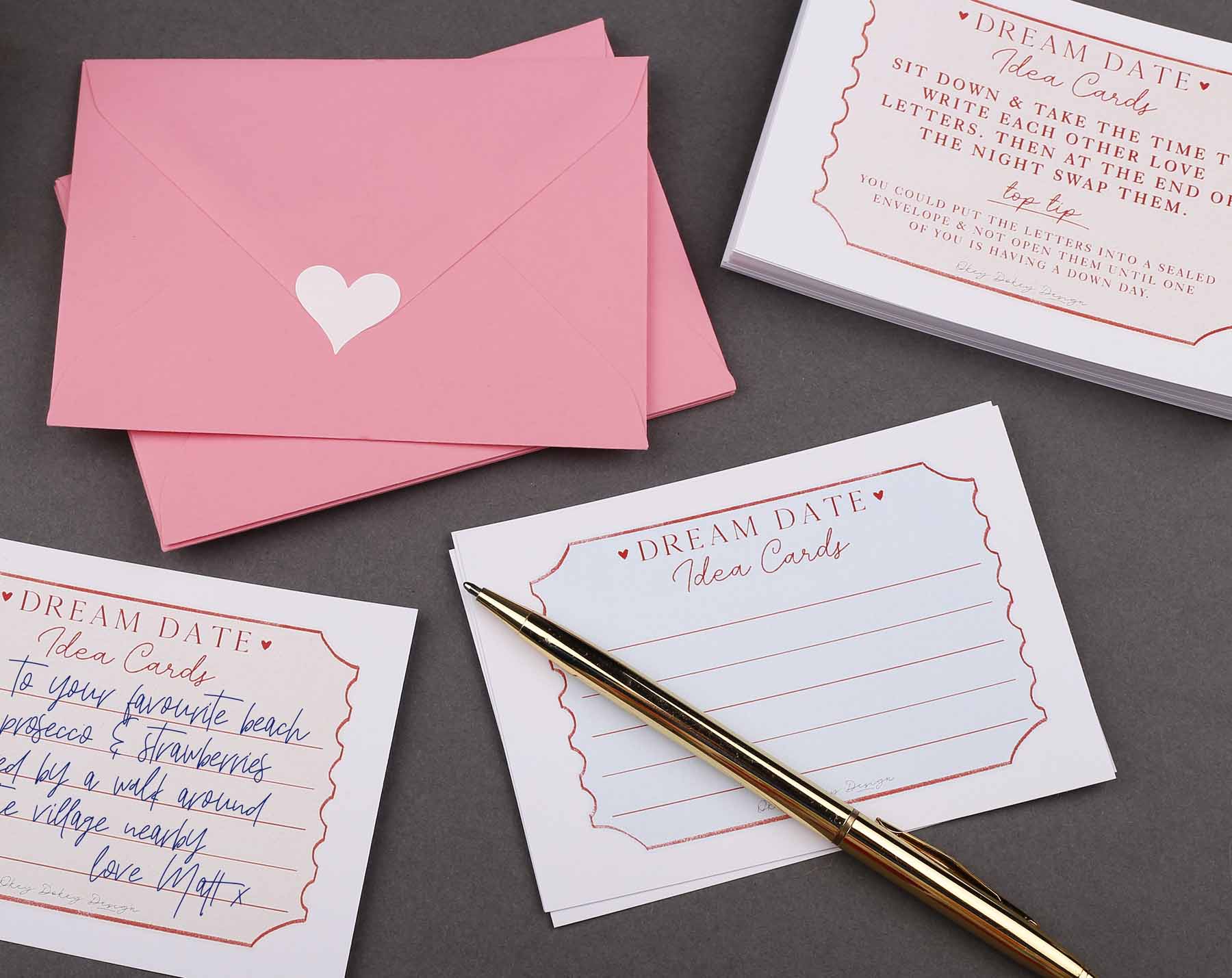 Date idea cards with keepsake box