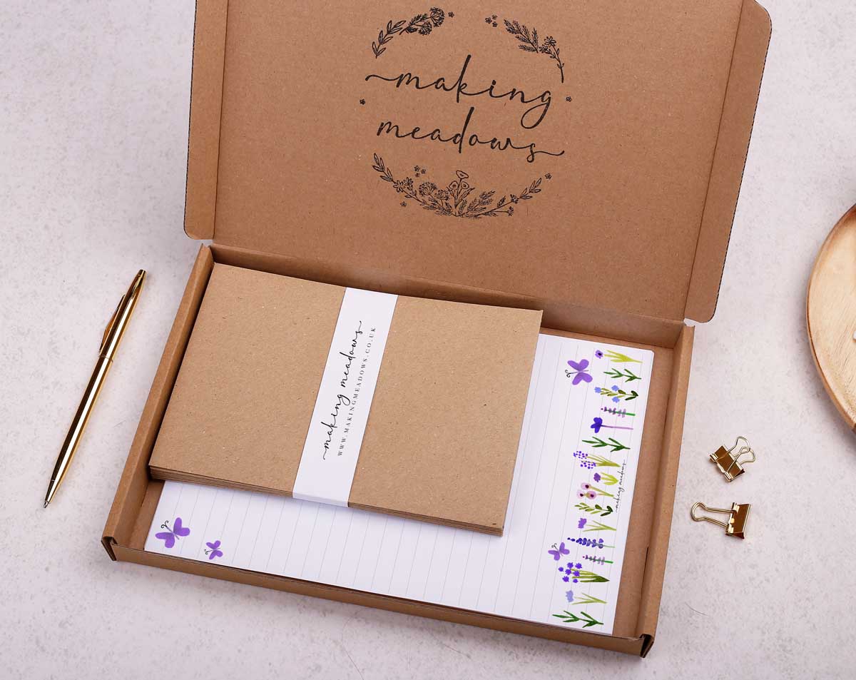 Ditsy Floral Writing Paper Gift Box. Stationery designed by Making Meadows