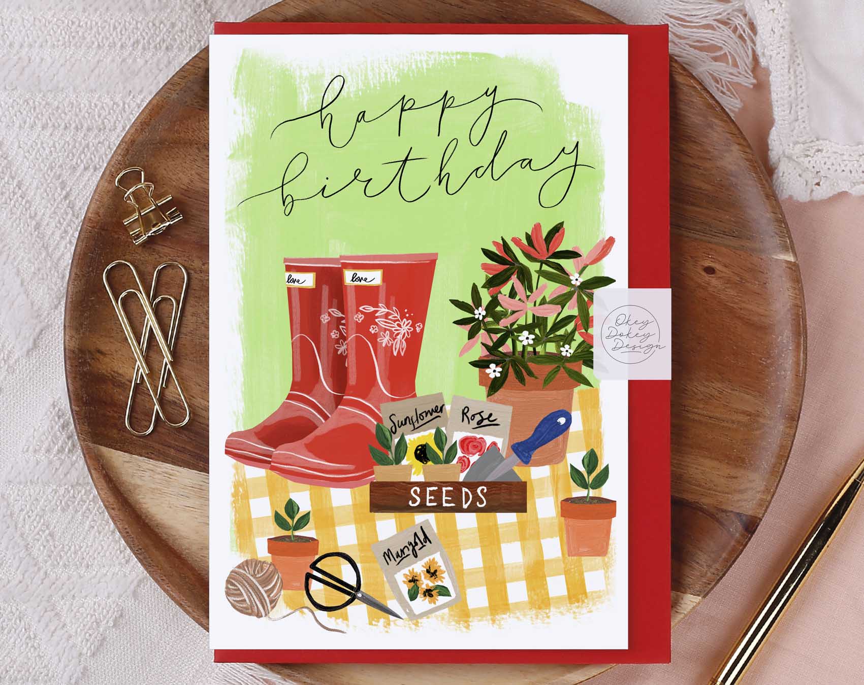 Floral Seeds Happy Birthday Card. Greeting & Note Cards designed by Making Meadows