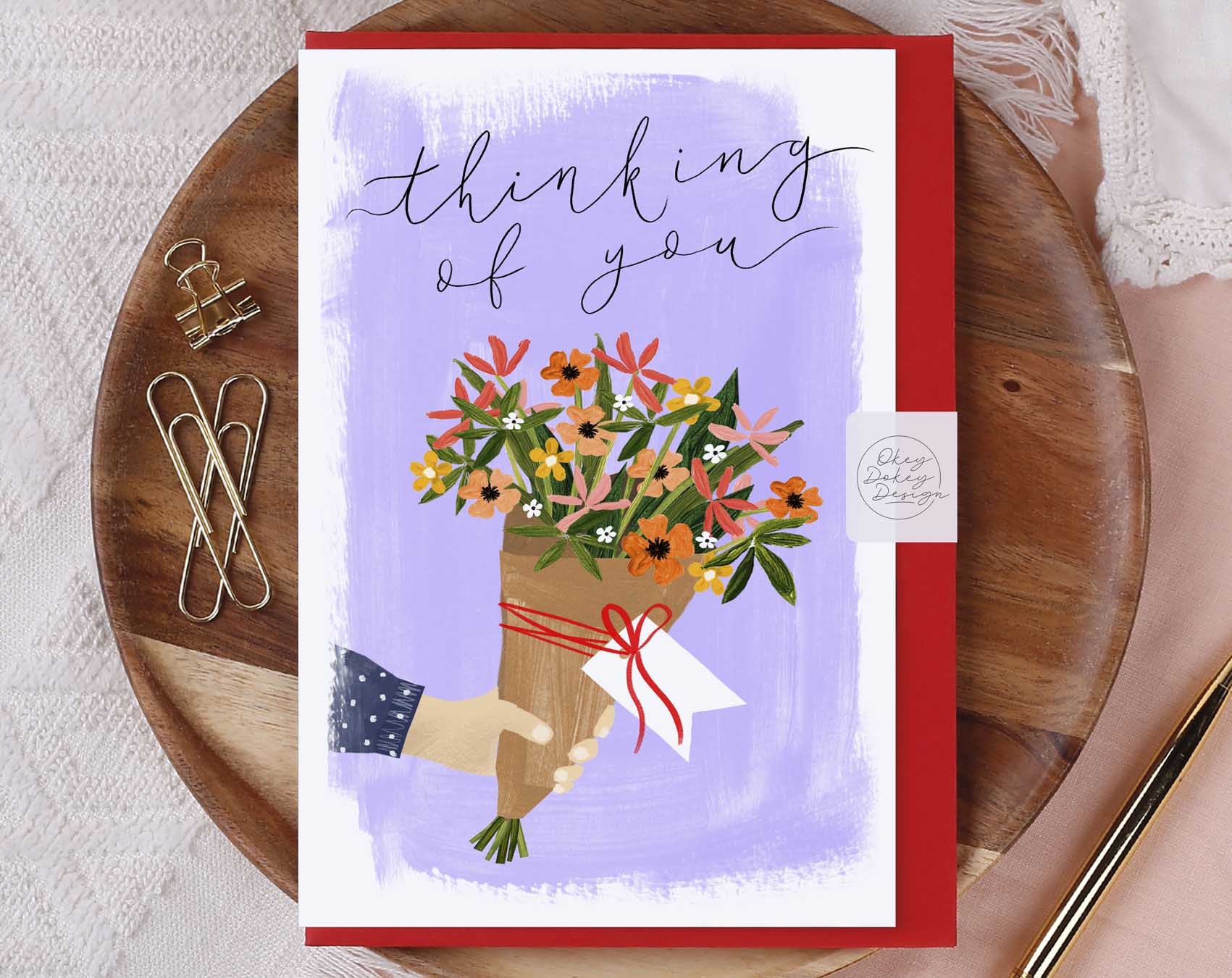 Floral Thinking Of You Card. Greeting & Note Cards designed by Making Meadows