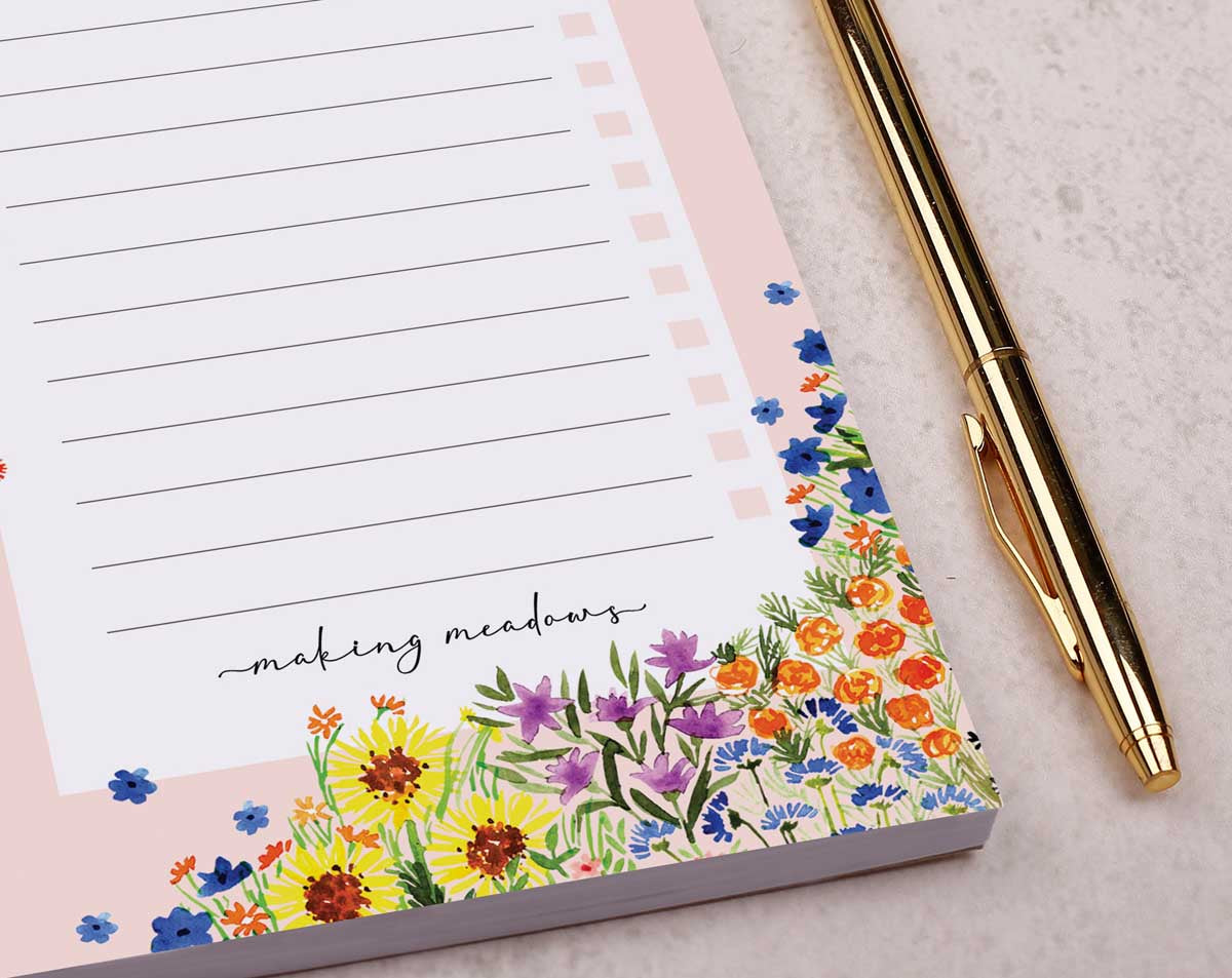 Flower To Do List Pad. Notebooks & Notepads designed by Making Meadows