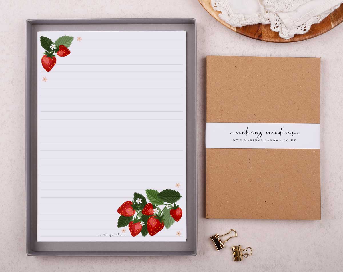 Fruit Writing Paper Gift Box. Stationery designed by Making Meadows