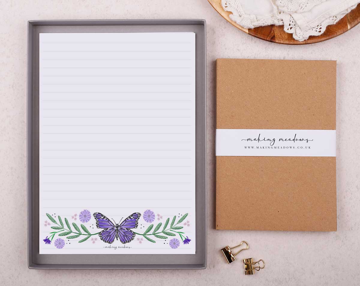 Butterfly Writing Paper Gift Box