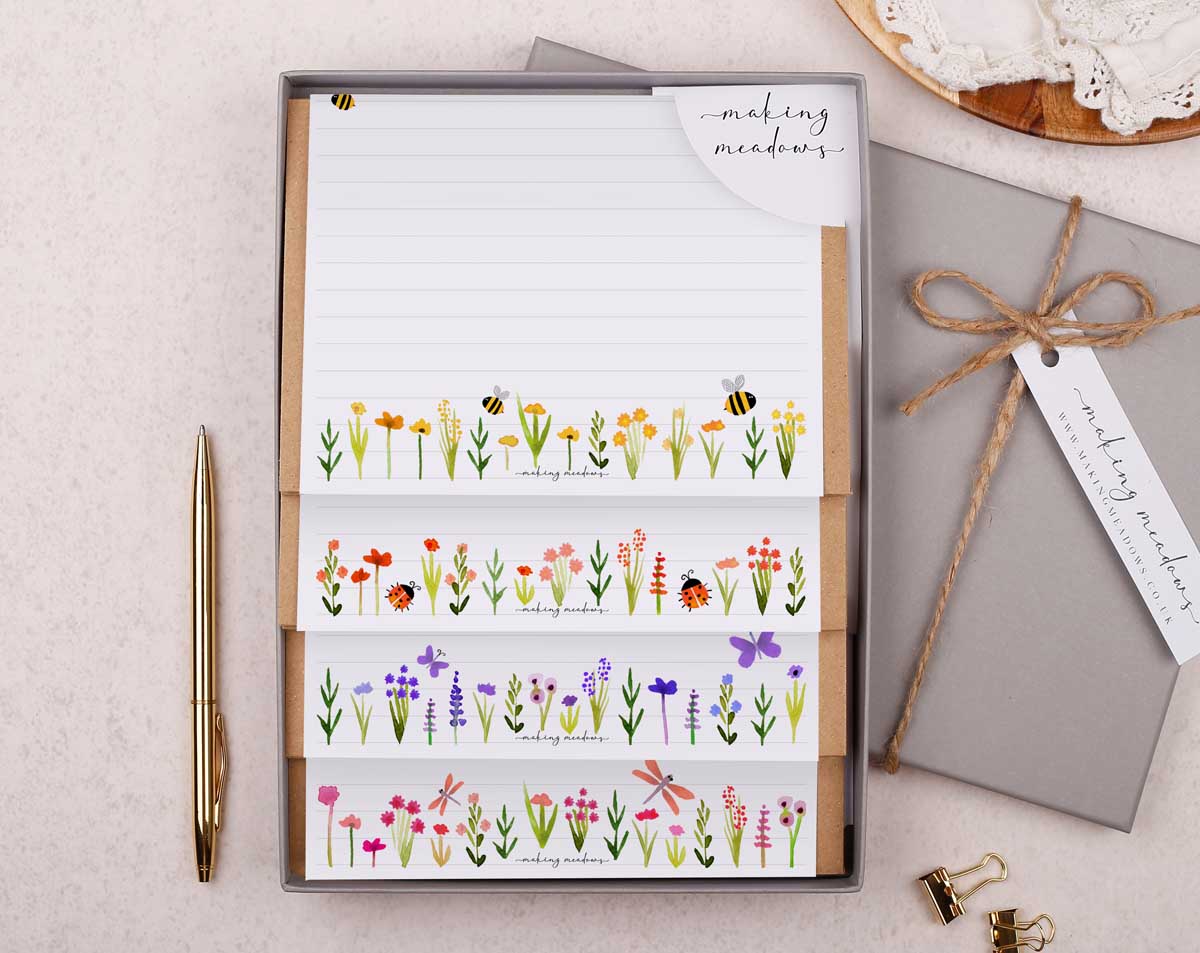 Ditsy Floral Writing Paper Gift Box