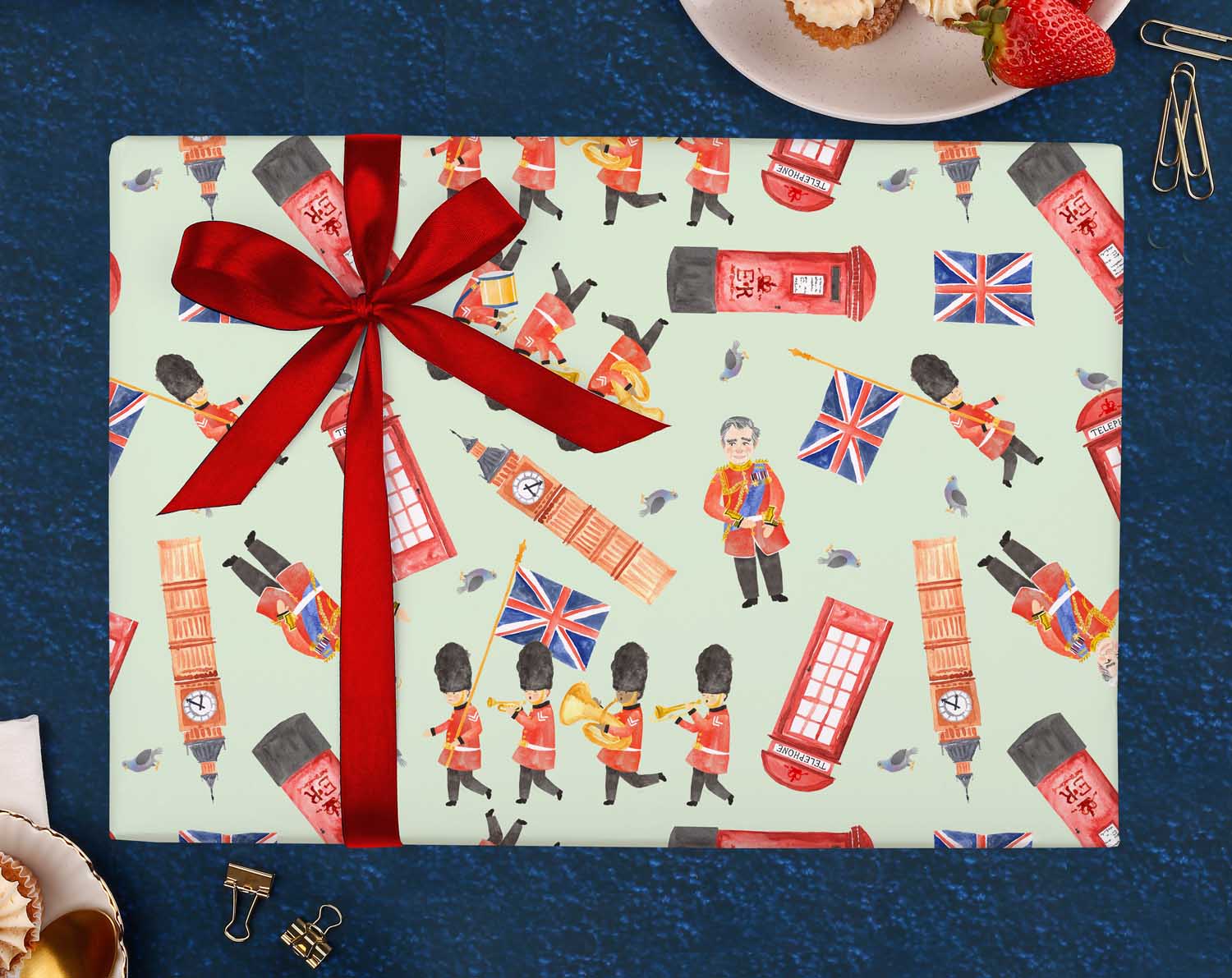 King Charles In London Wrapping Paper