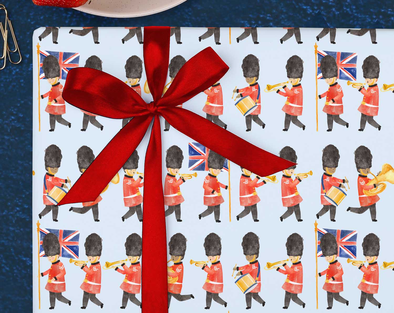 Blue London Wrapping Paper