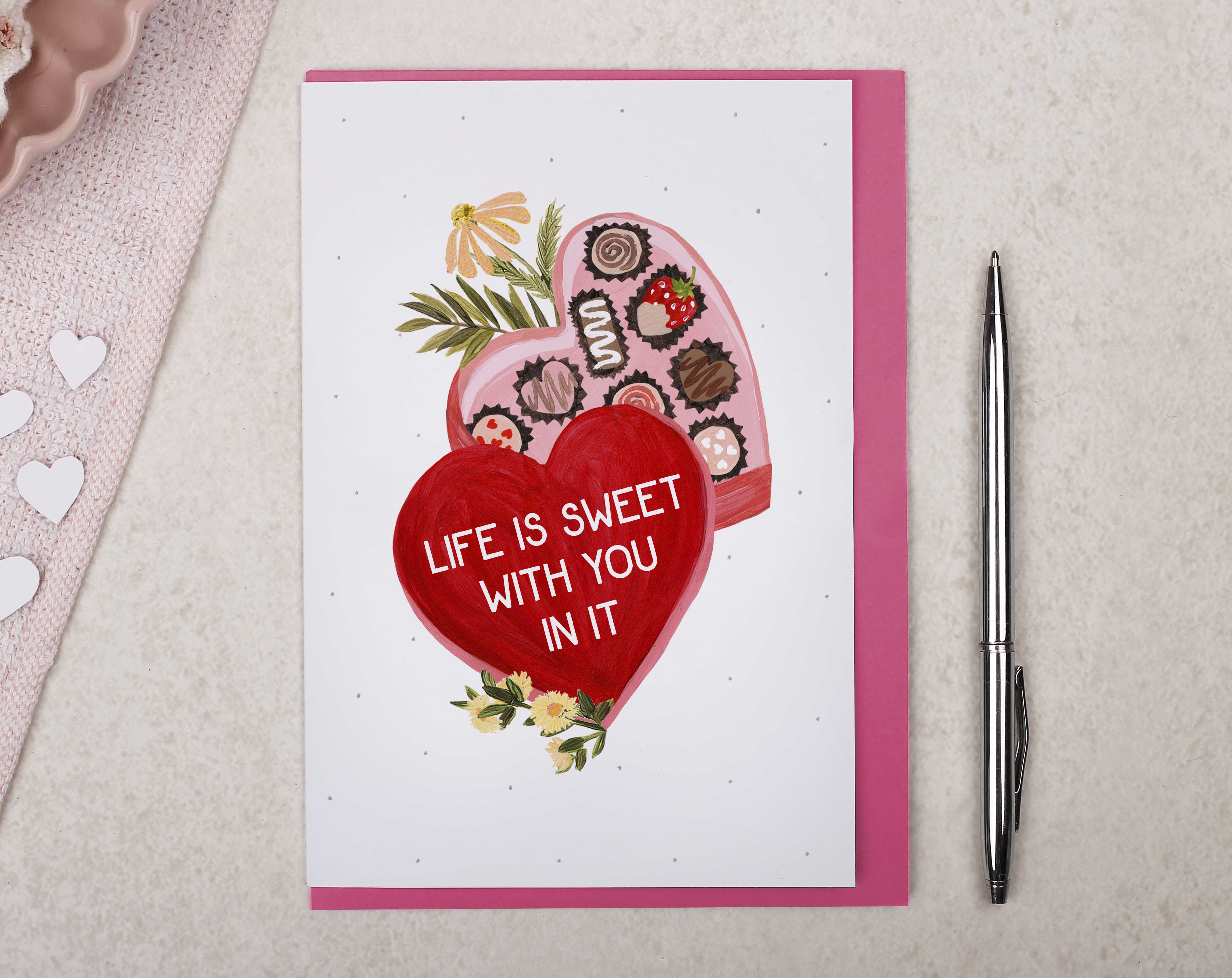 Life Is Sweet With You In It Valentine Card. Greeting & Note Cards designed by Making Meadows